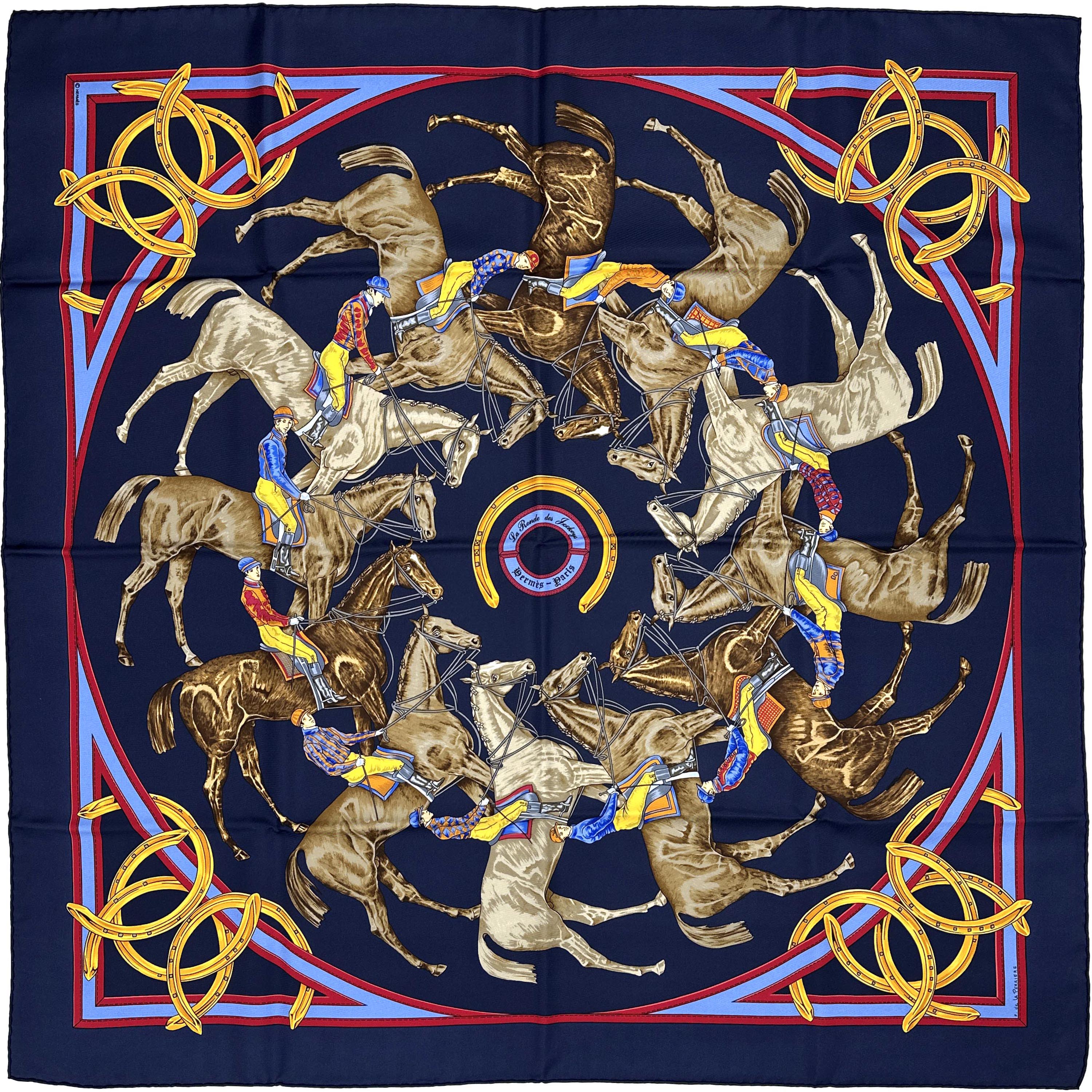 Hermes La Ronde des Heures/ Parmi les Fleurs Silk Scarf