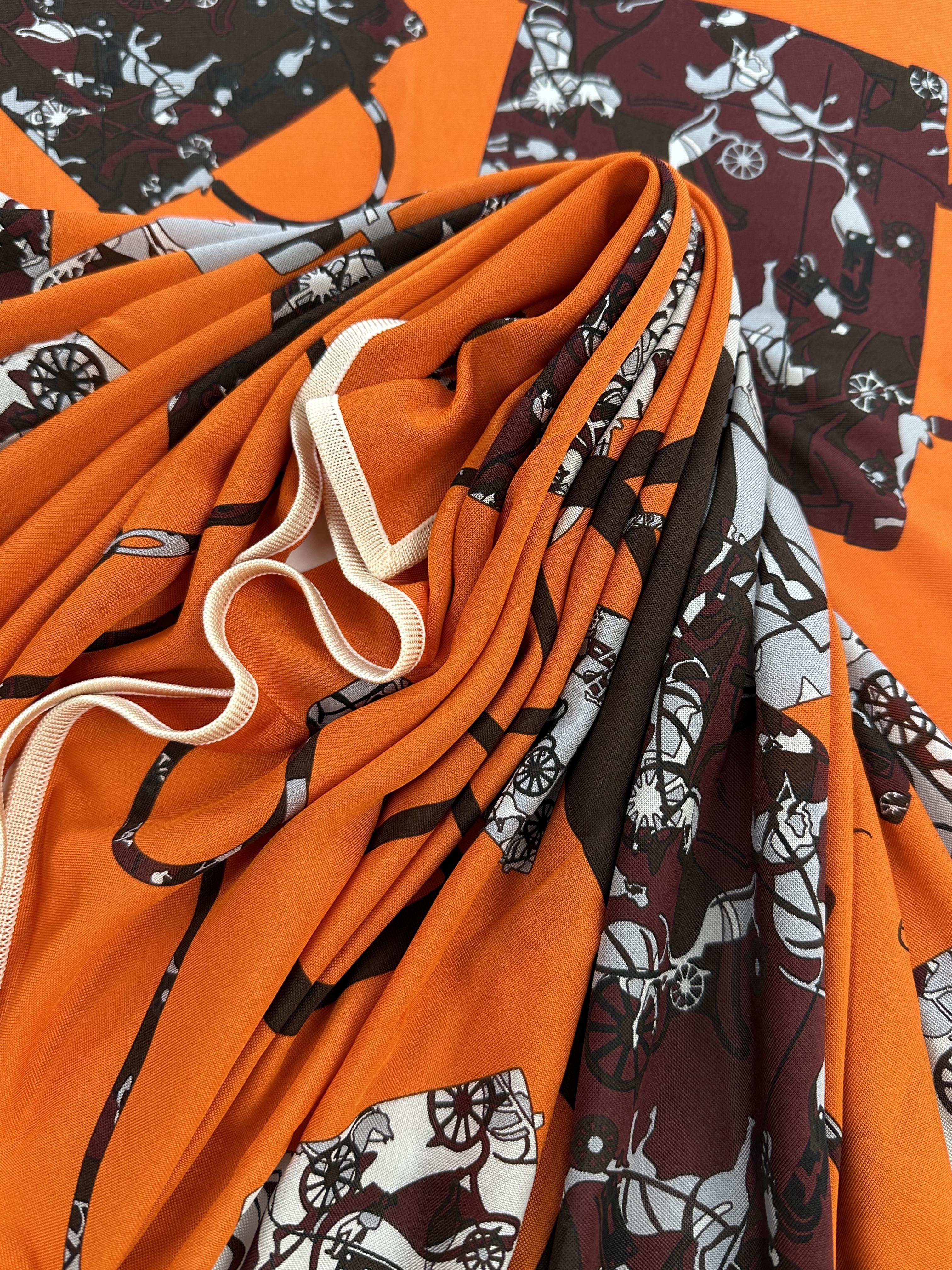 Hermès Kelly en Caleche Silk Jersey 90