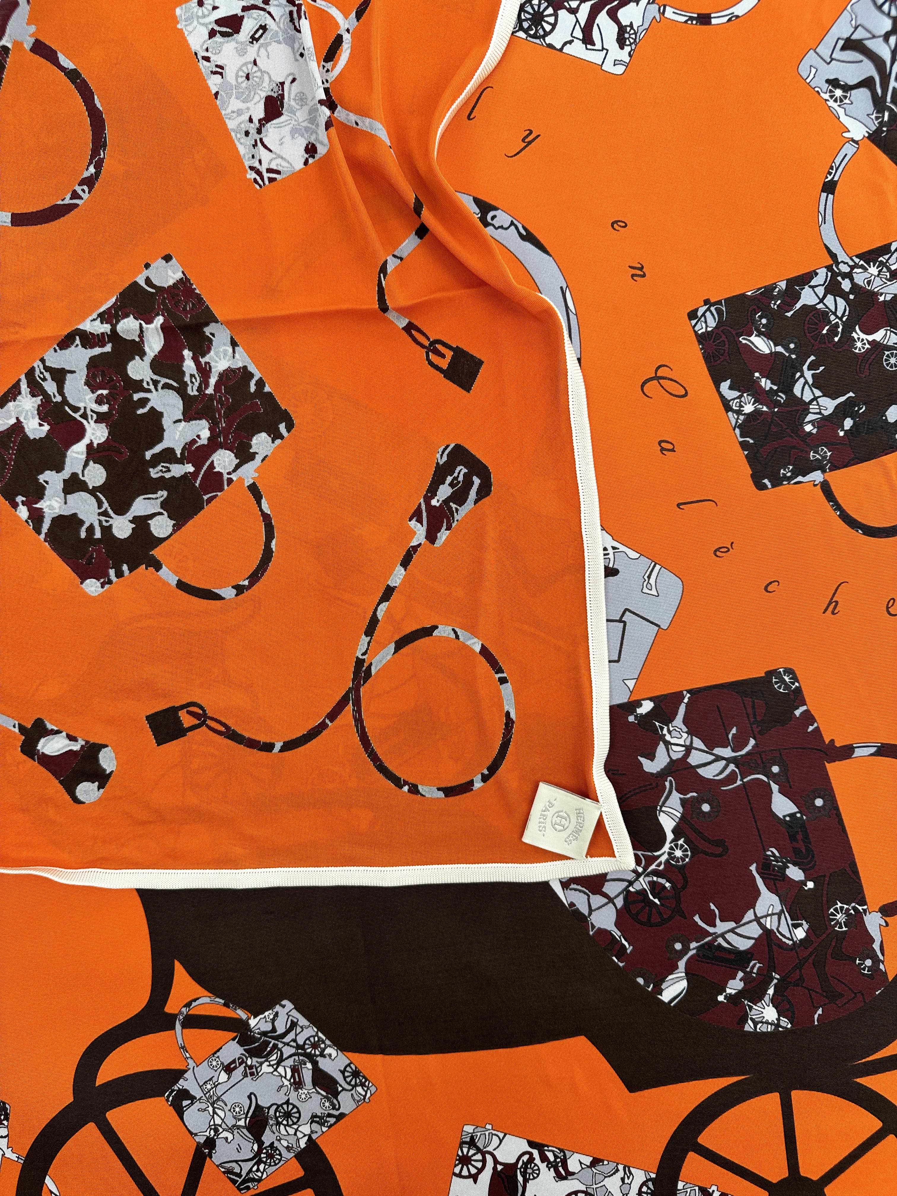 Hermès Kelly en Caleche Silk Jersey 90