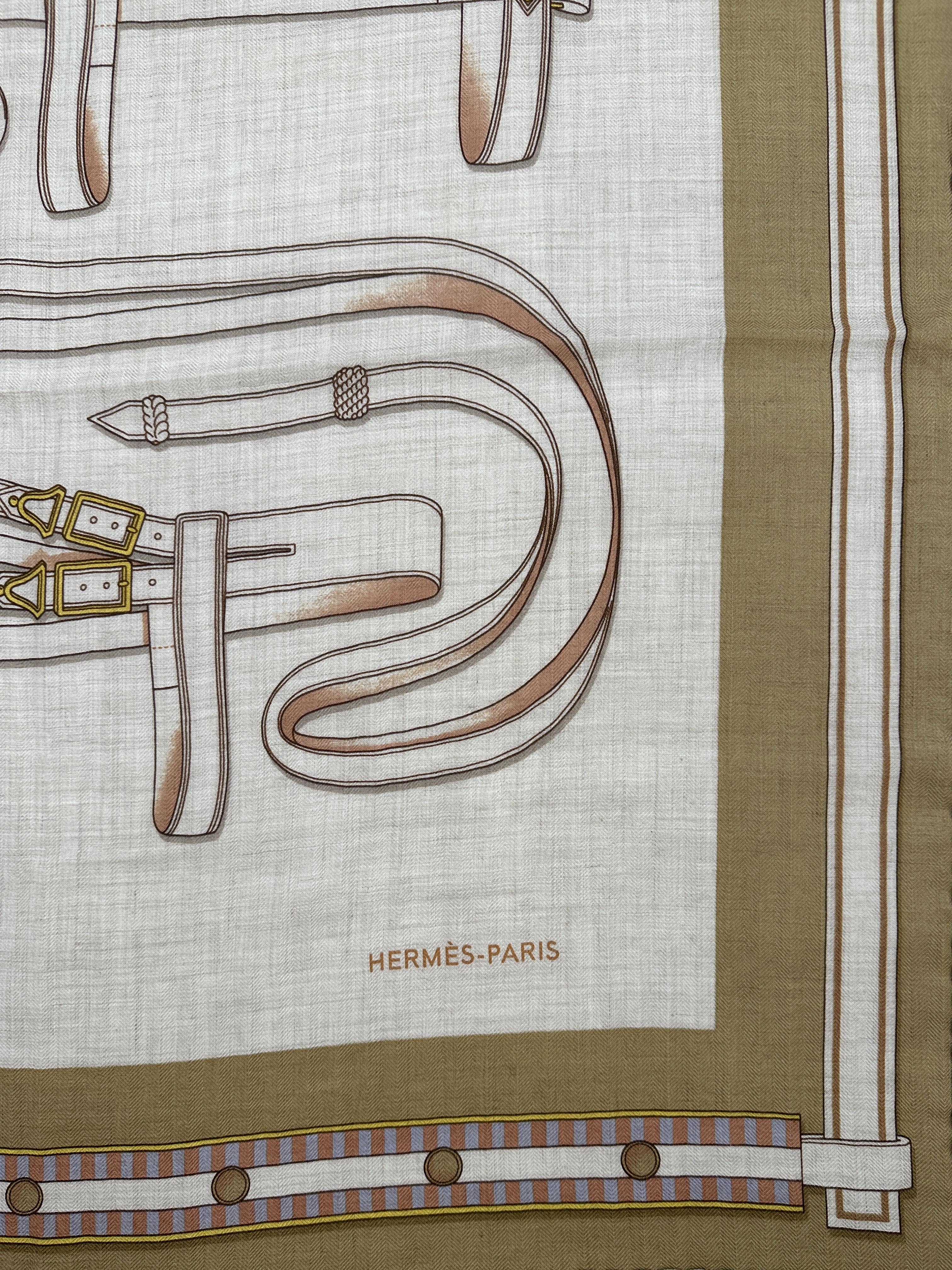 Hermès Lettres Equestres Cashmere Silk 140