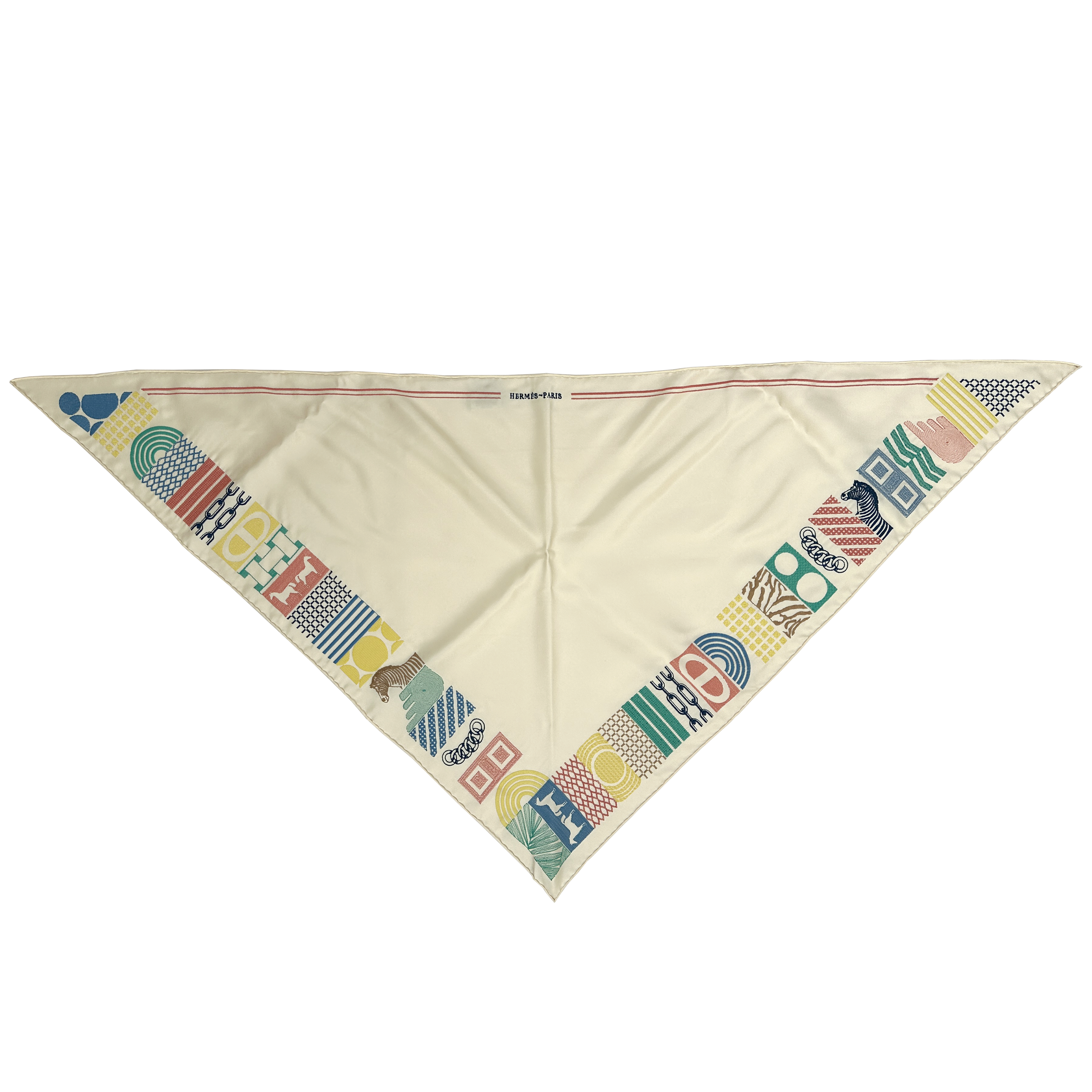 Hermès Liste au Bloc Embroidered Triangle