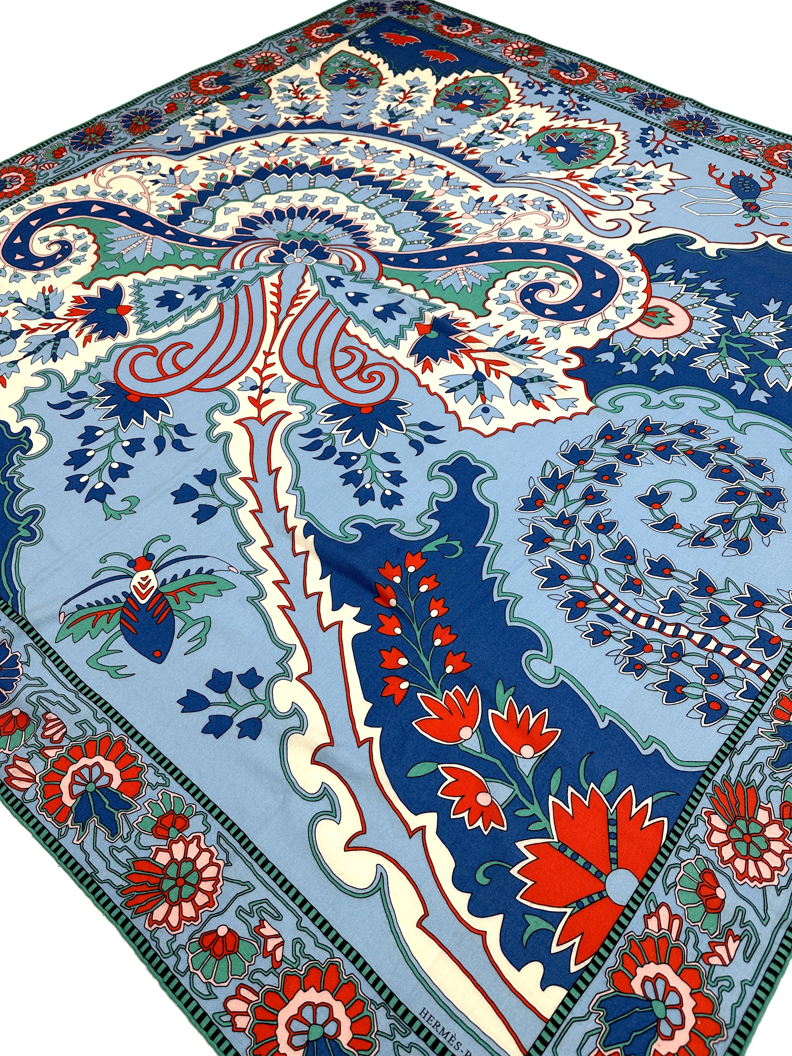 Hermès Paisley From Paisley Cashmere Silk 140