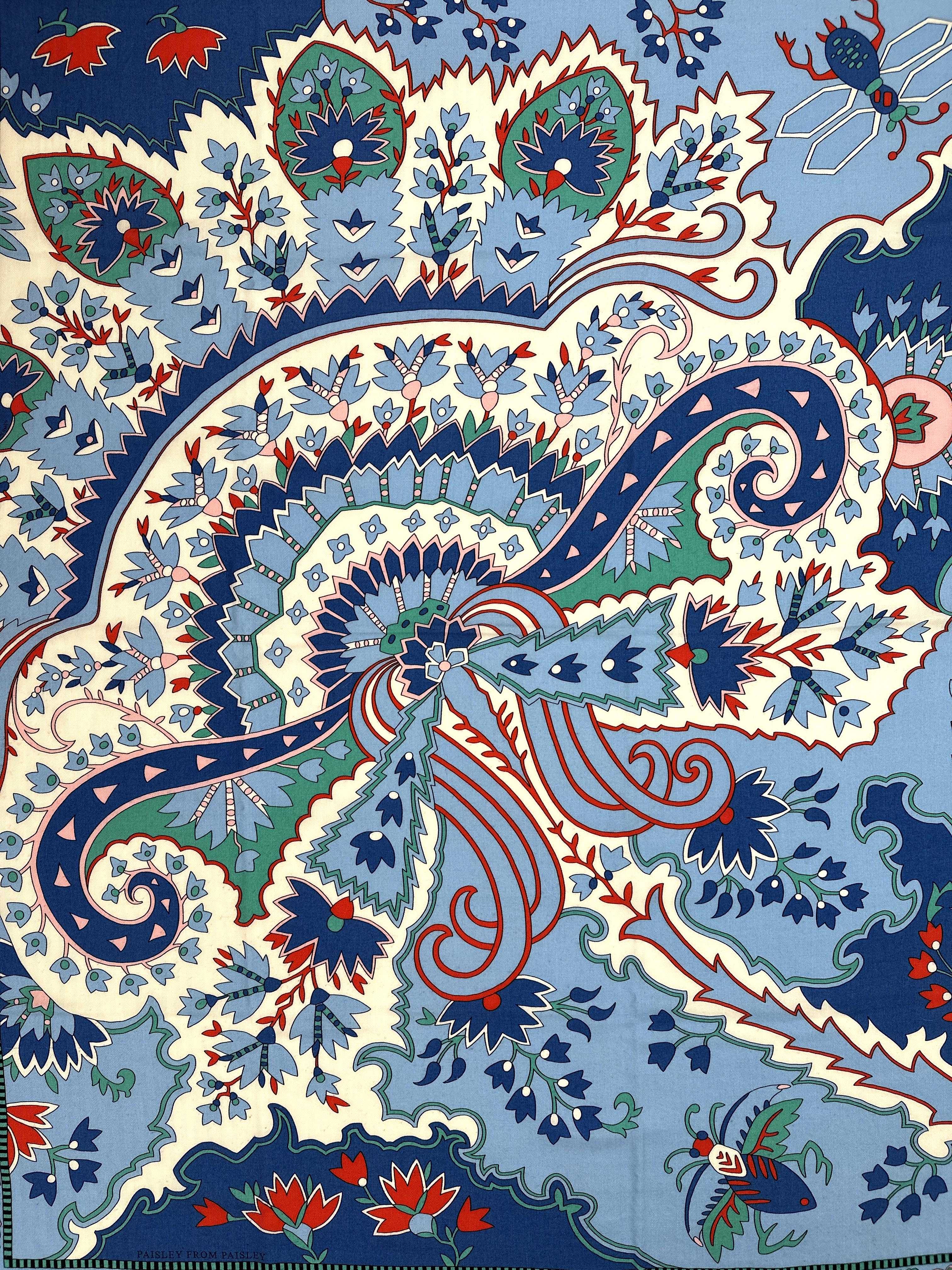 Hermès Paisley From Paisley Cashmere Silk 140