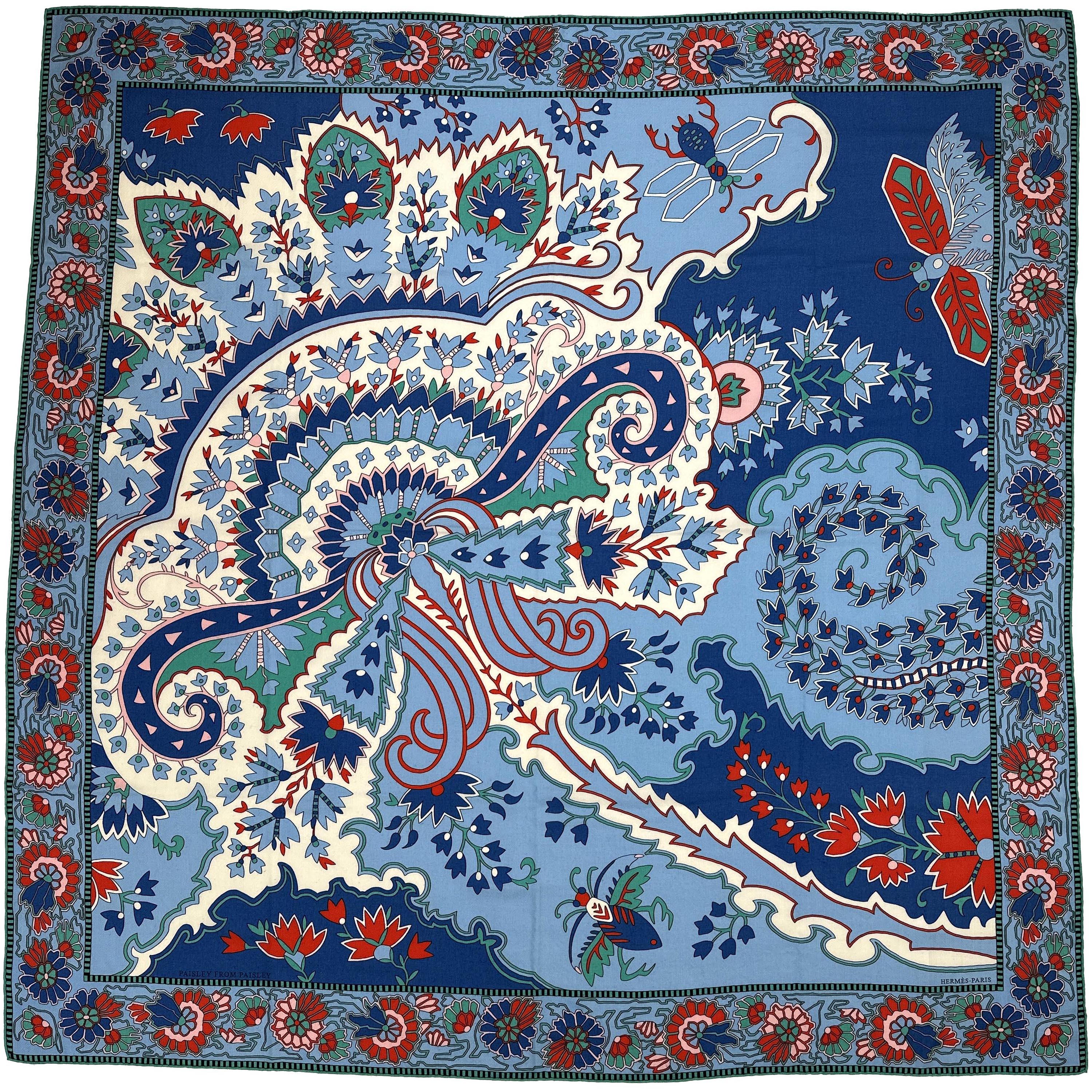 Hermès Paisley From Paisley Cashmere Silk 140