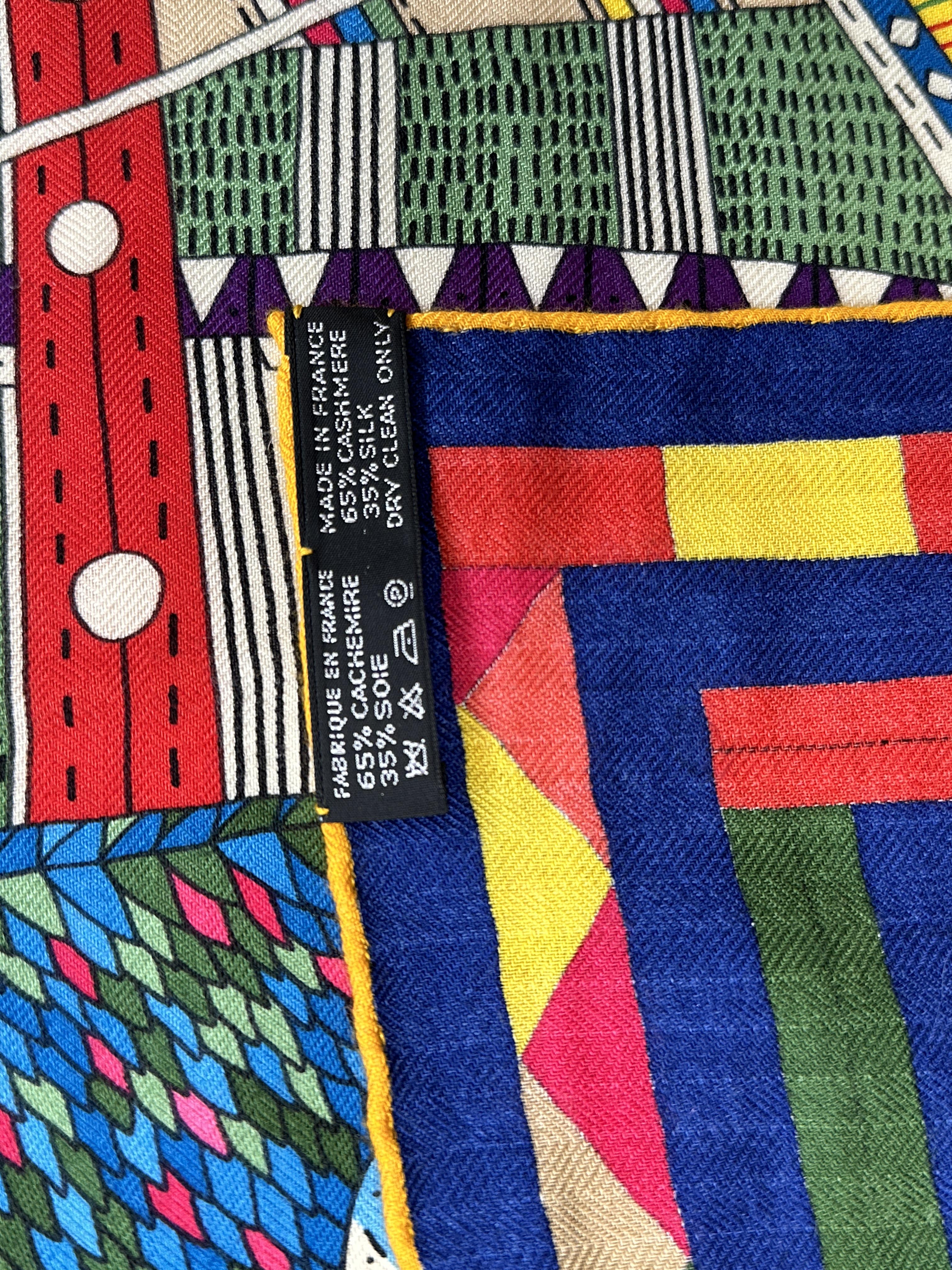 Hermès Patchwork Horse Cashmere Silk 140