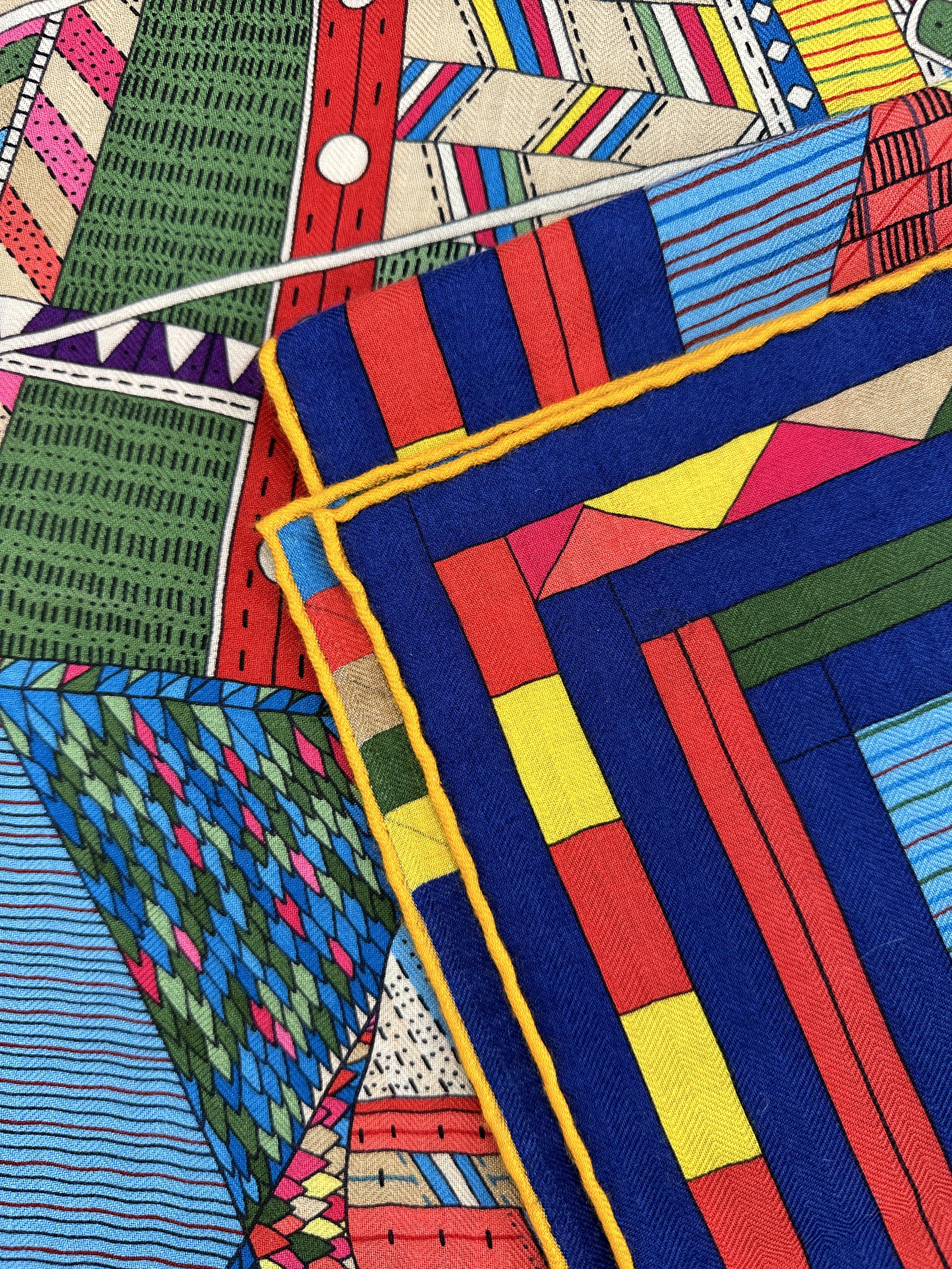 Hermès Patchwork Horse Cashmere Silk 140