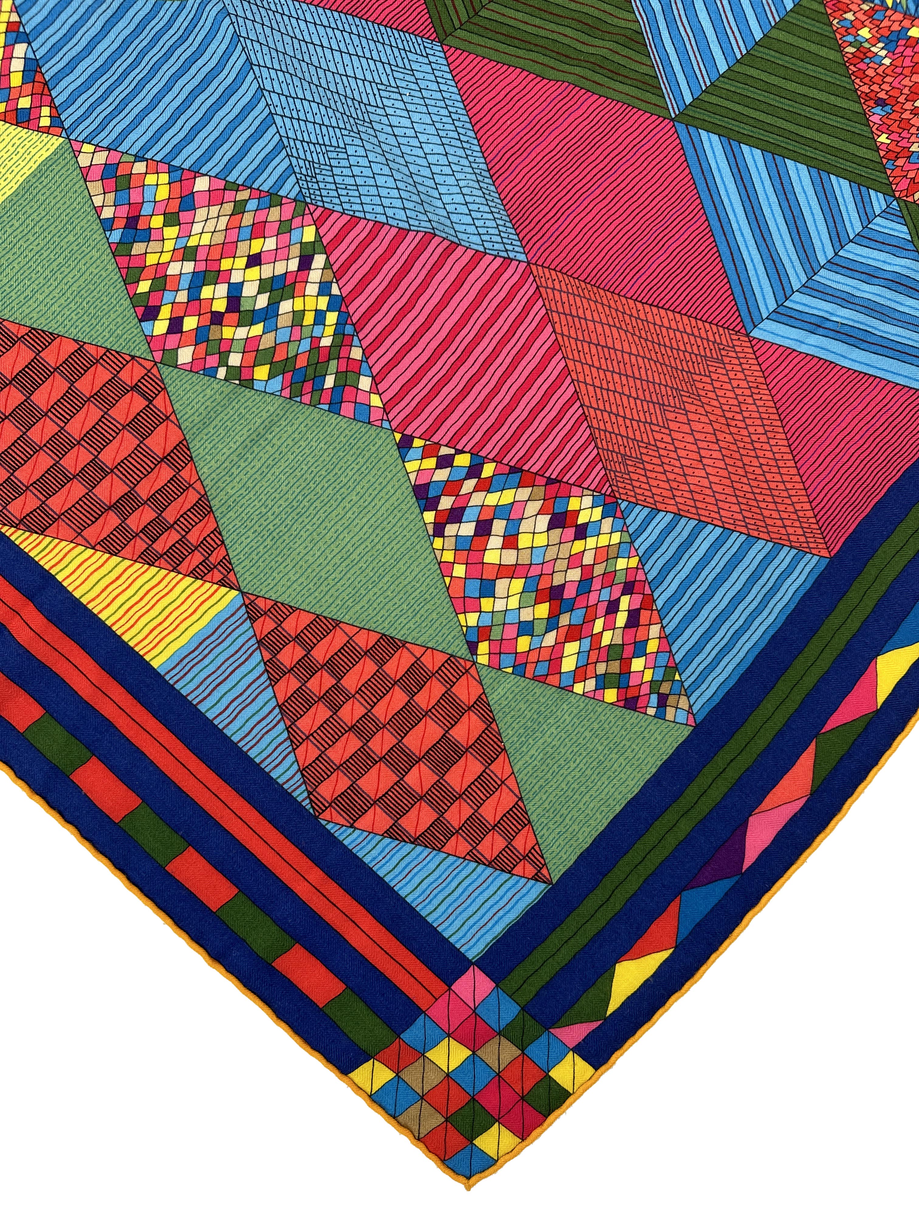 Hermès Patchwork Horse Cashmere Silk 140