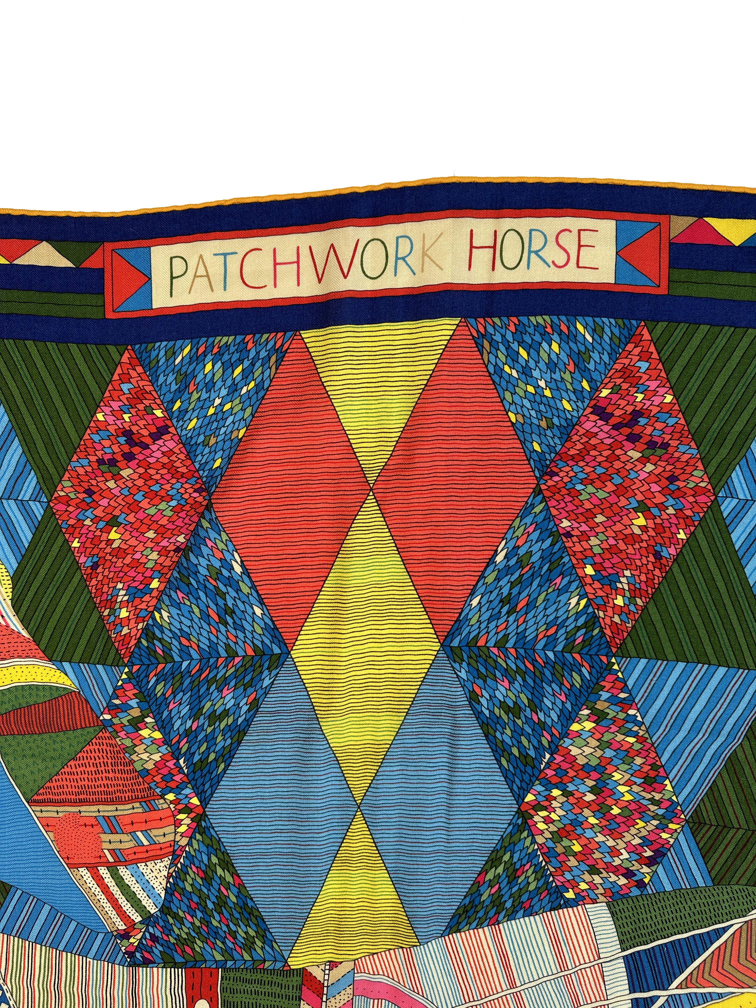 Hermès Patchwork Horse Cashmere Silk 140