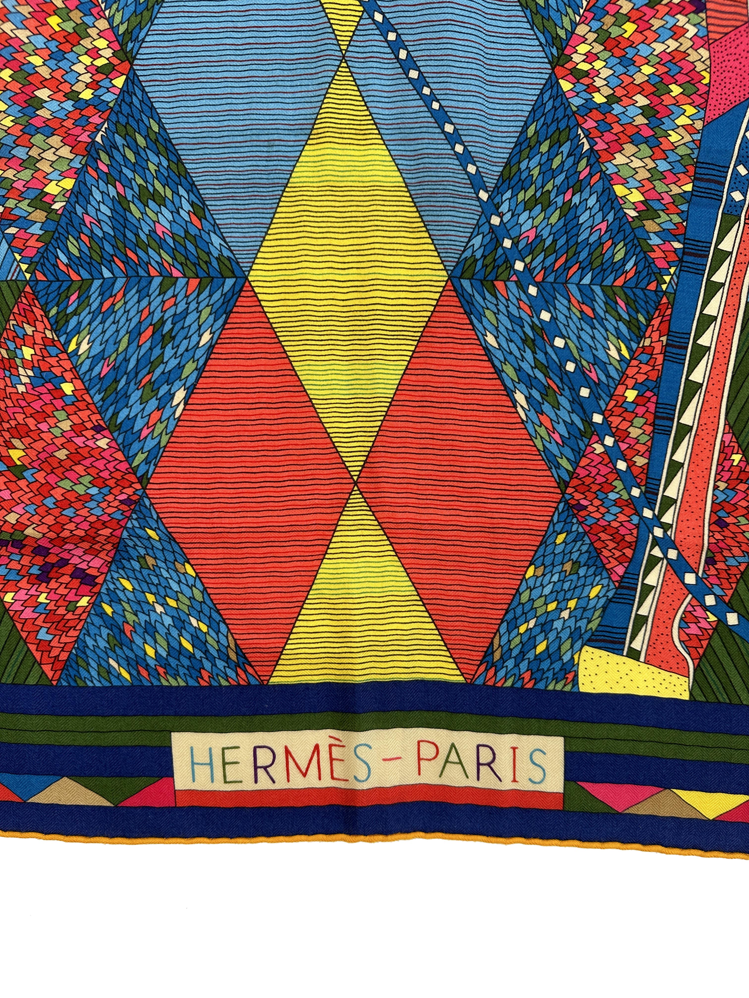 Hermès Patchwork Horse Cashmere Silk 140