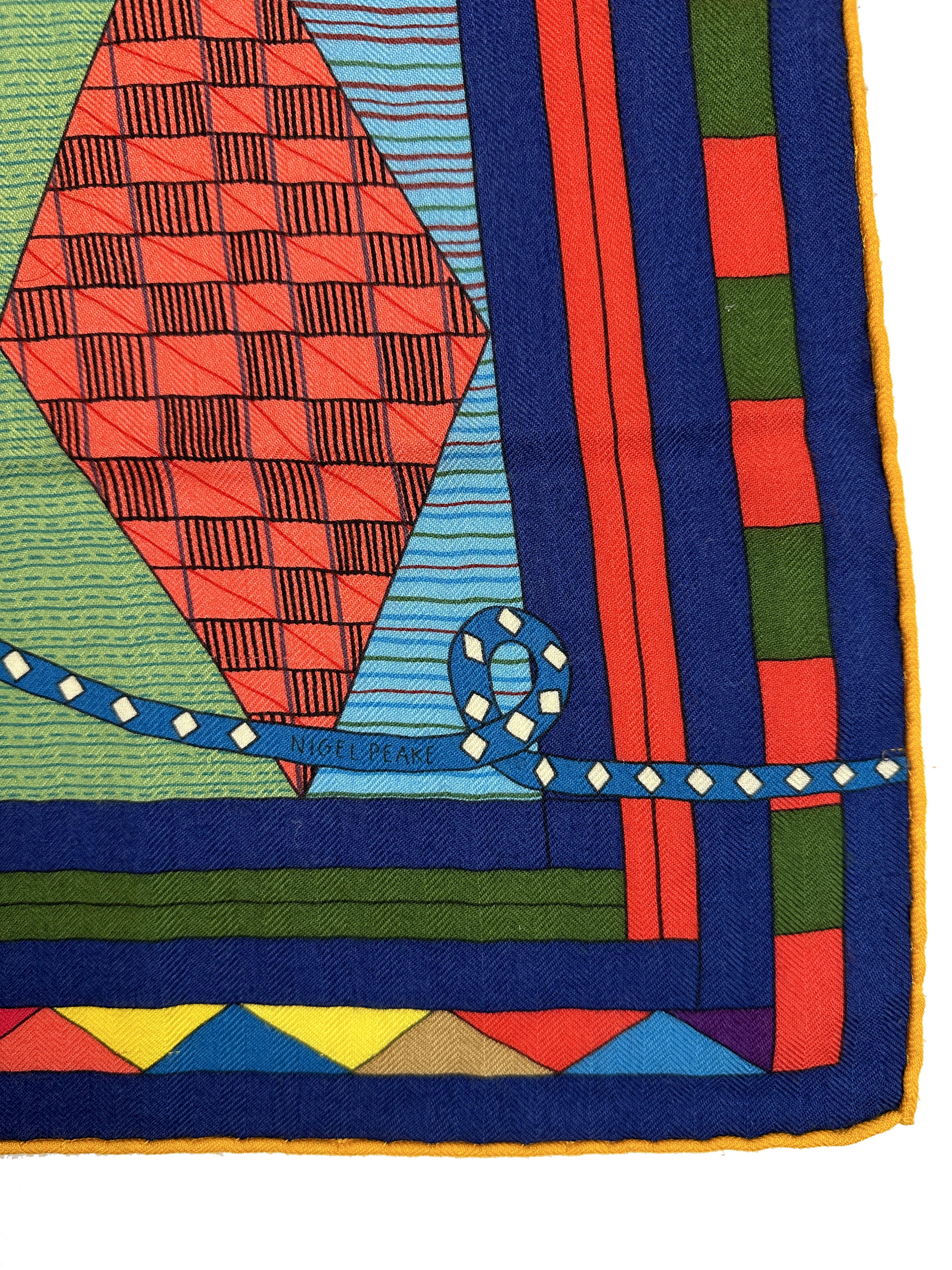 Hermès Patchwork Horse Cashmere Silk 140