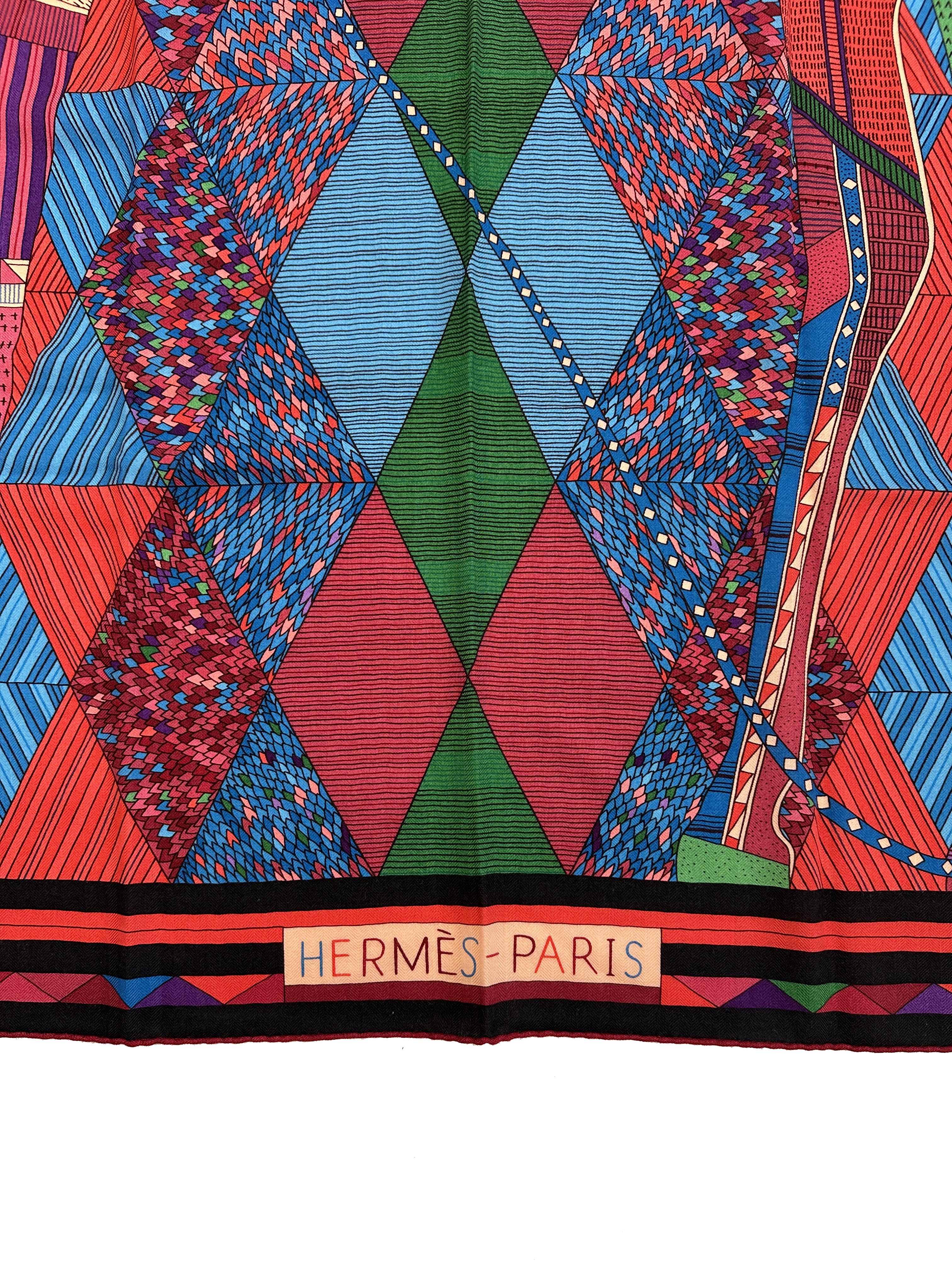 Hermès Patchwork Horse Cashmere Silk 140
