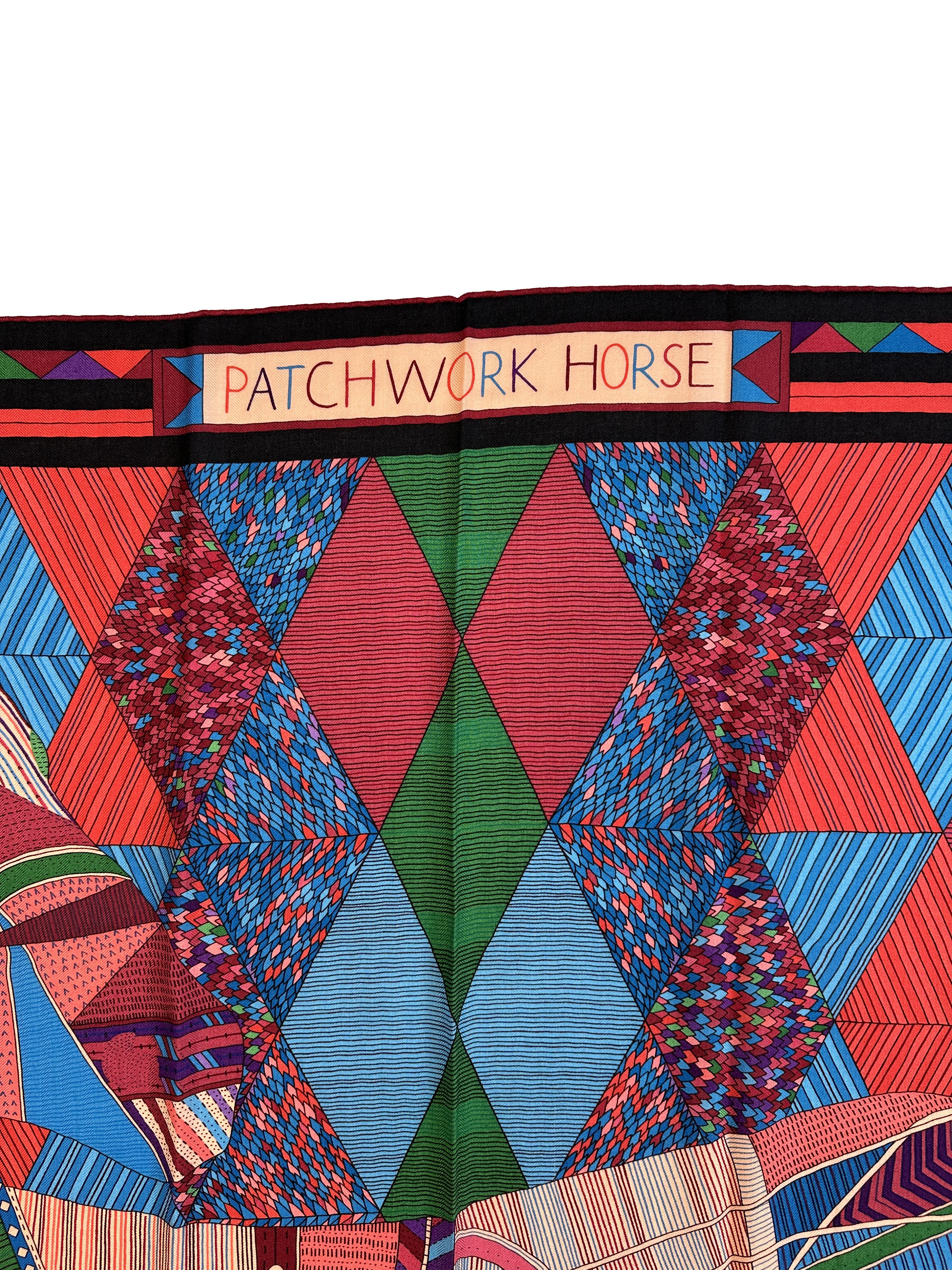 Hermès Patchwork Horse Cashmere Silk 140