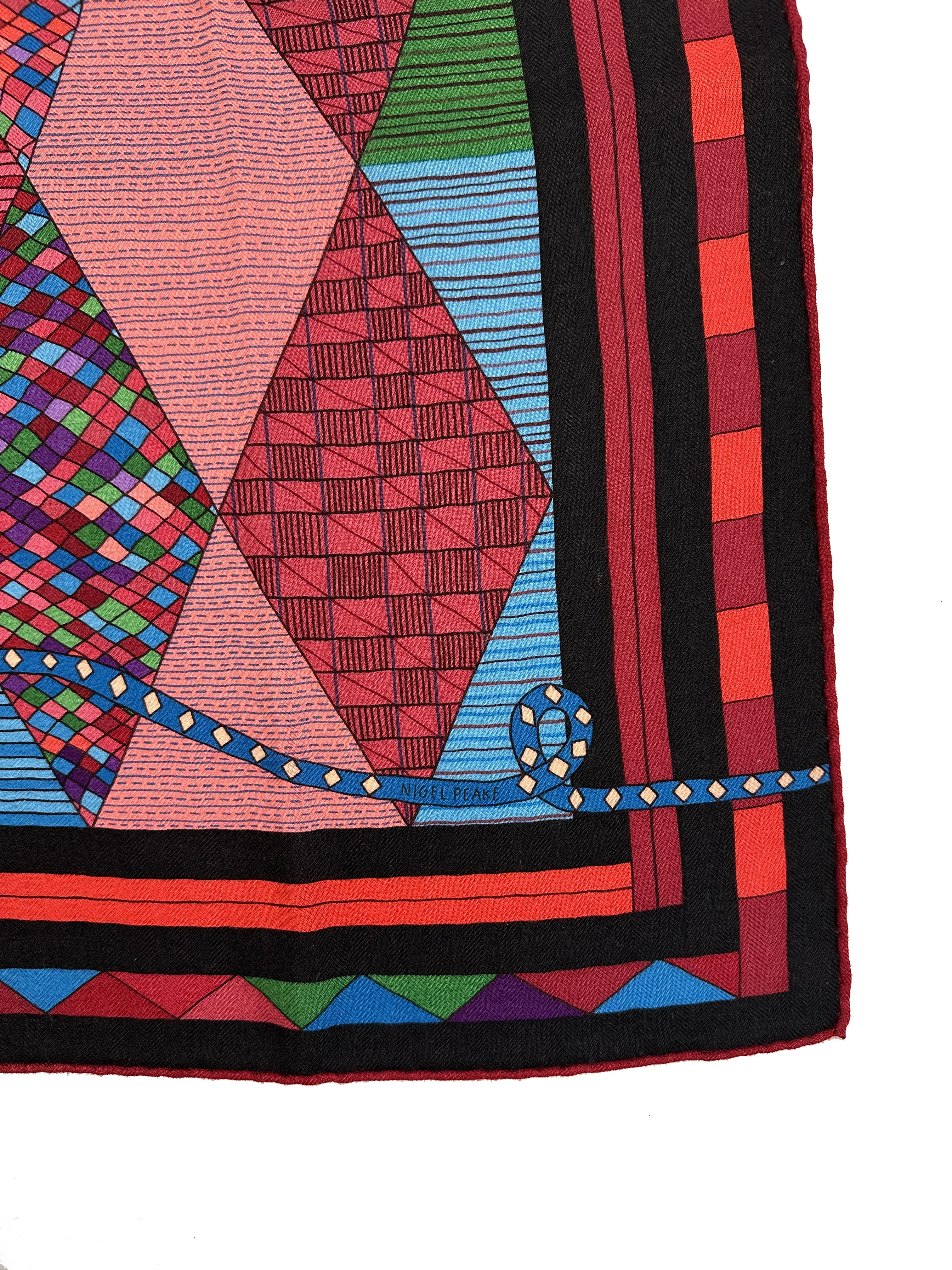 Hermès Patchwork Horse Cashmere Silk 140