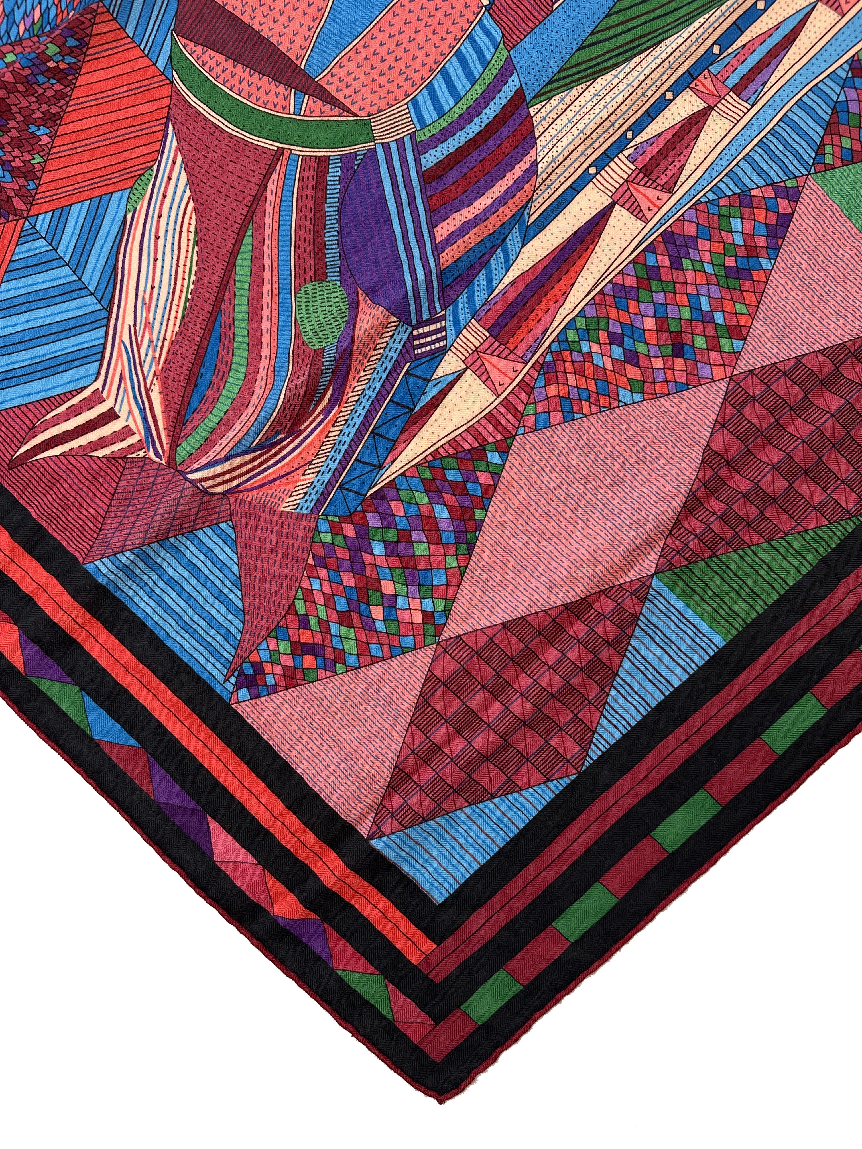 Hermès Patchwork Horse Cashmere Silk 140