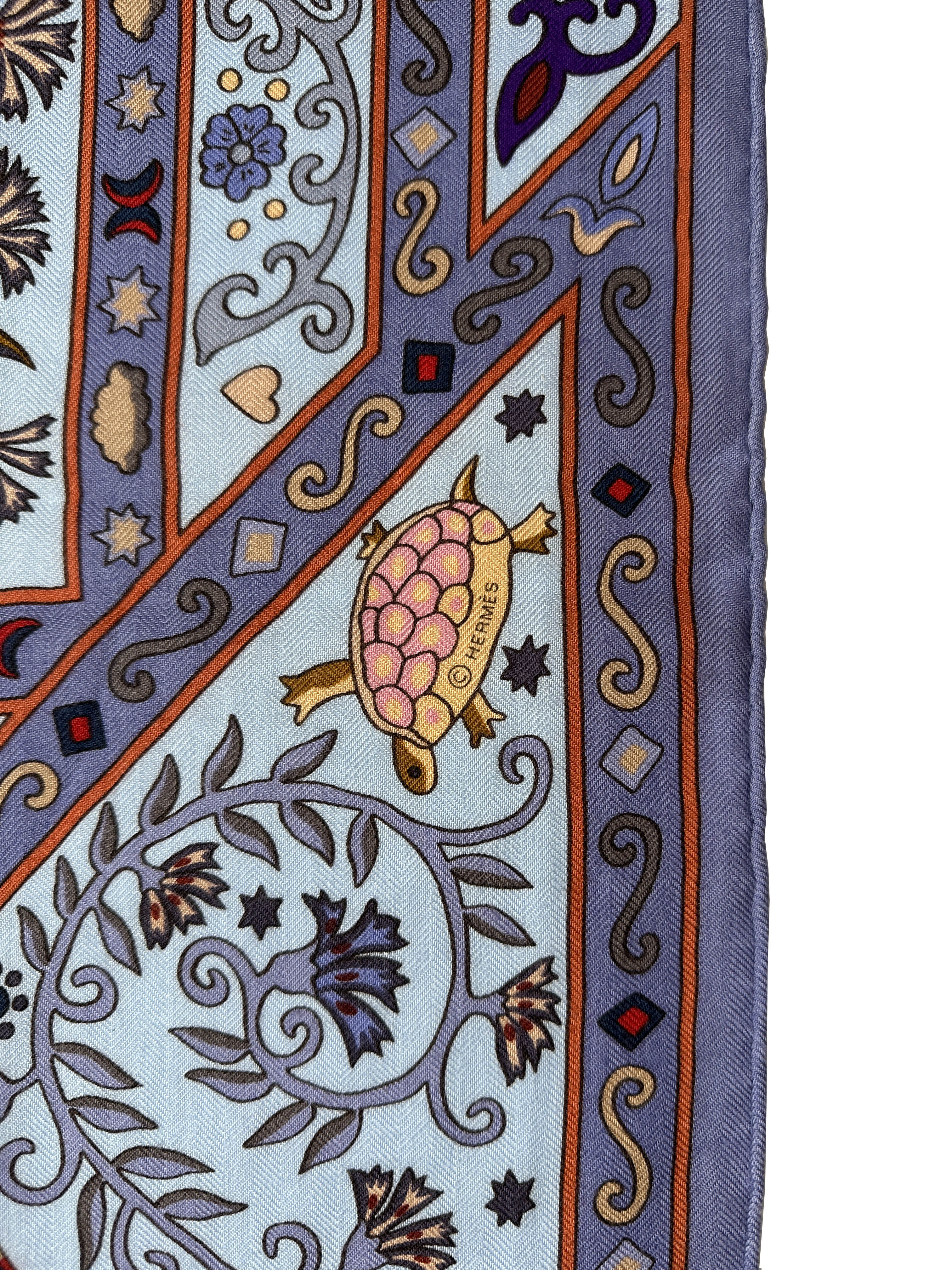 Hermès Peuple Du Vent Cashmere Silk 140