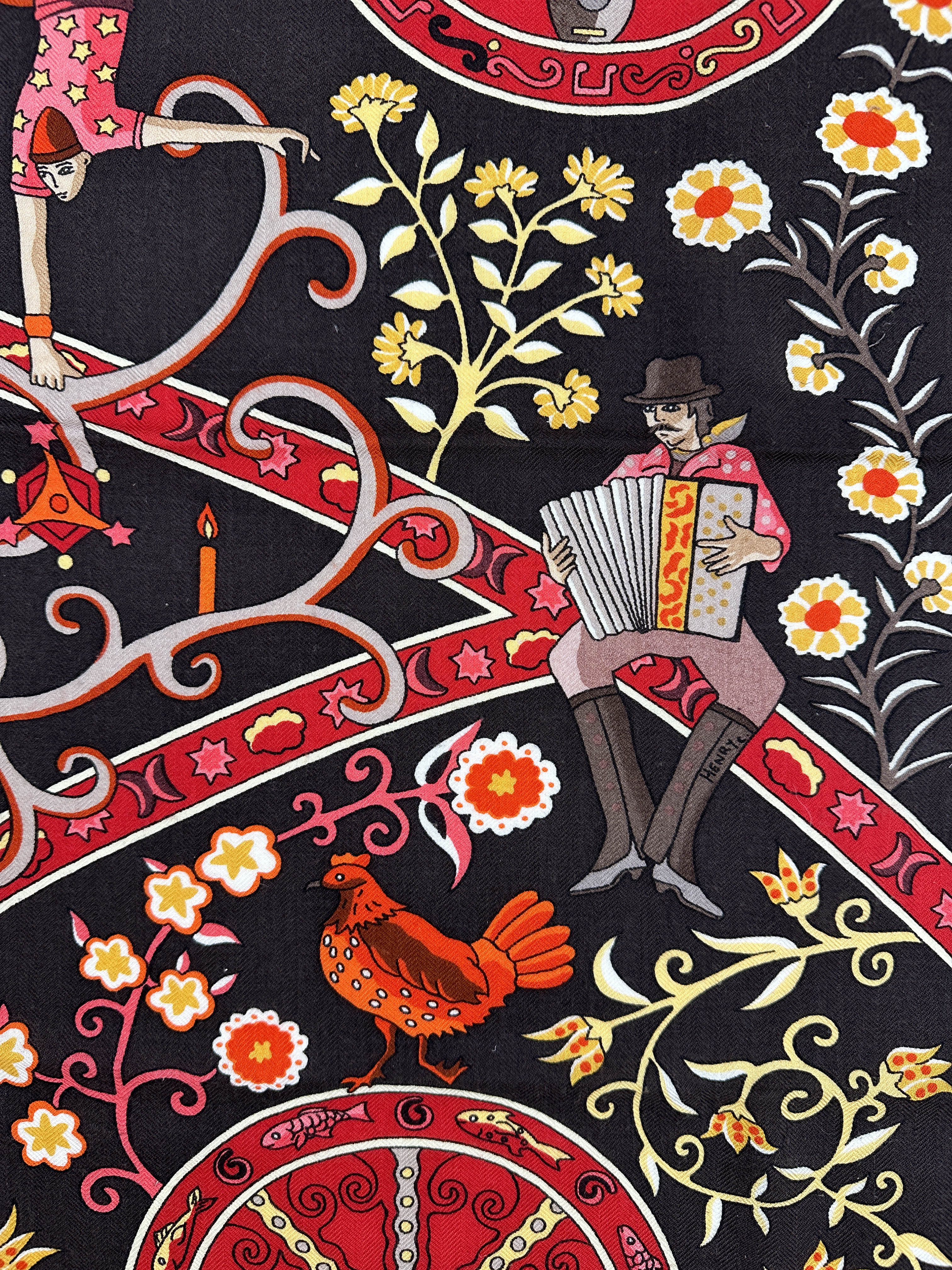 Hermès Peuple Du Vent Cashmere Silk 140