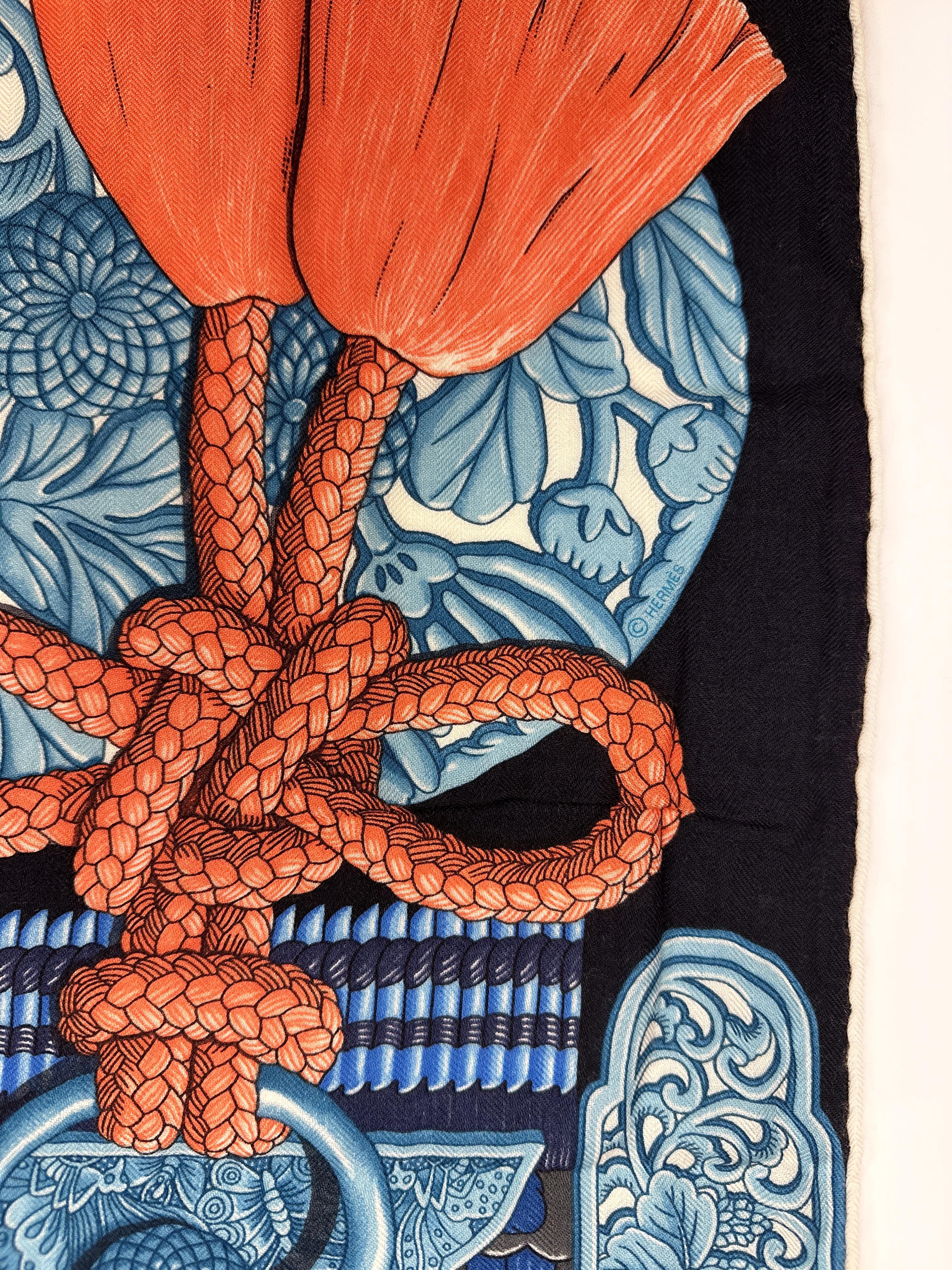 Hermès Parures de Samourais Cashmere Silk 140