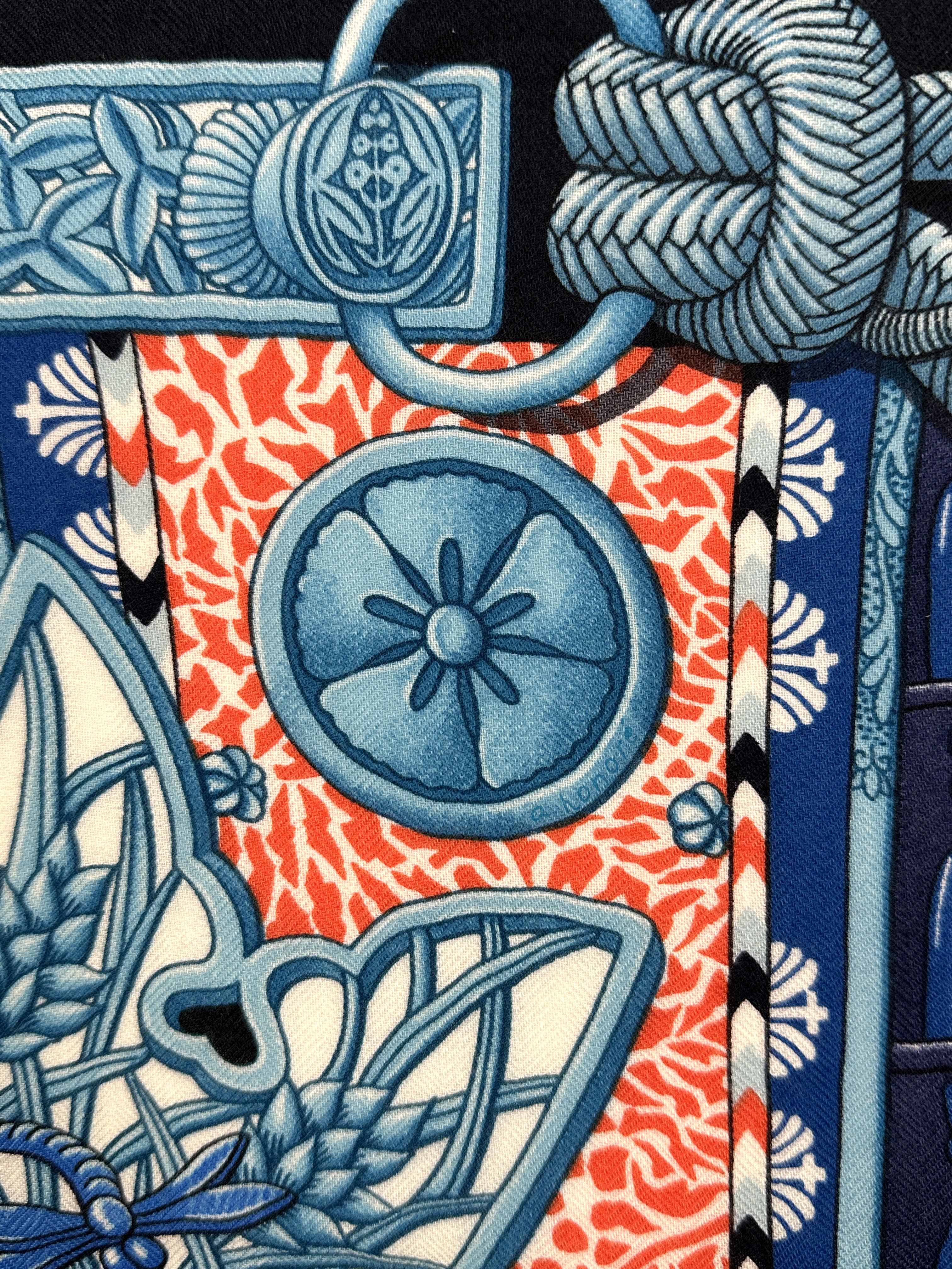 Hermès Parures de Samourais Cashmere Silk 140
