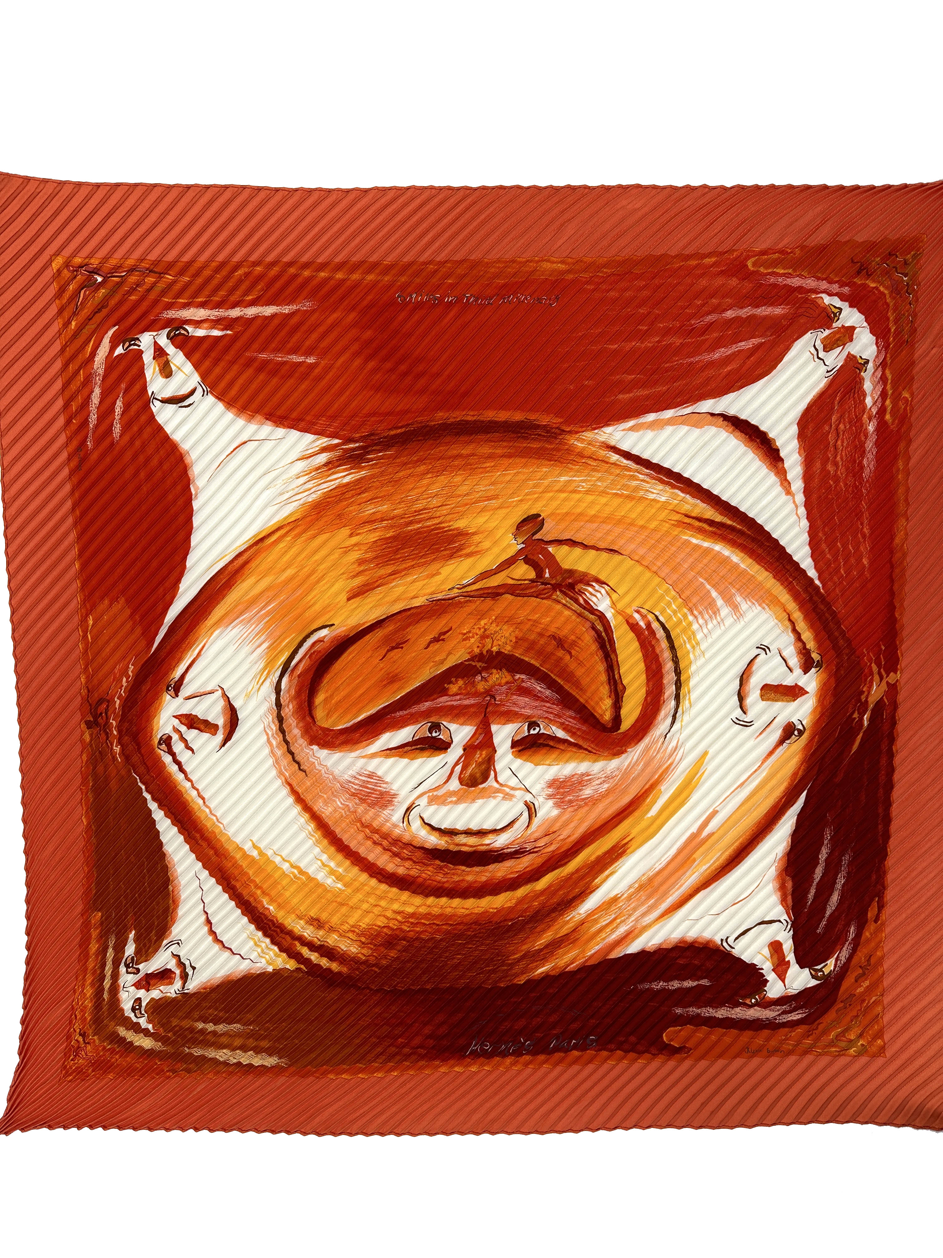 Hermès Smiles In Third Millenary Plissé 90