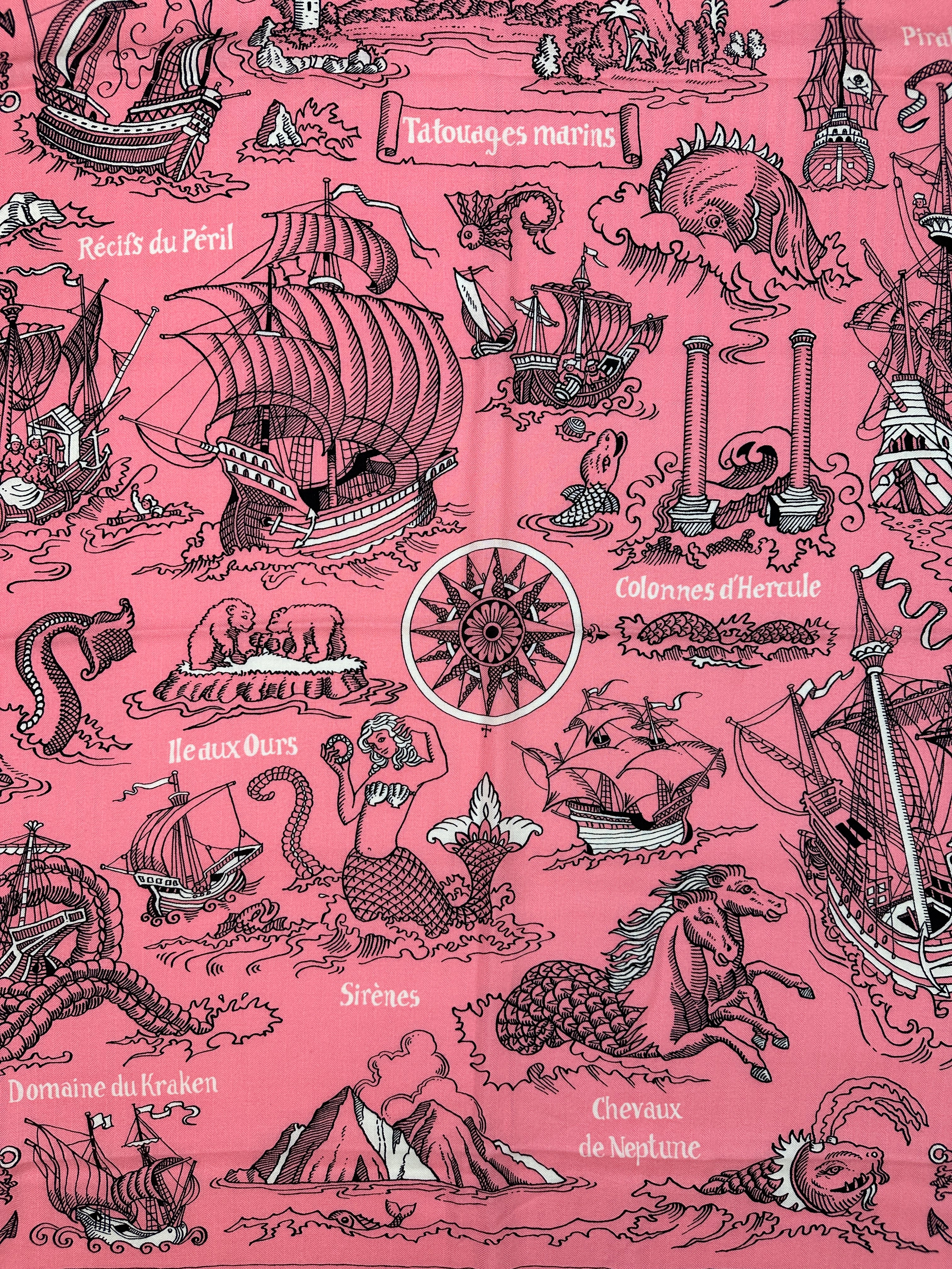 Hermès Tatouages Marins Cashmere Silk 140