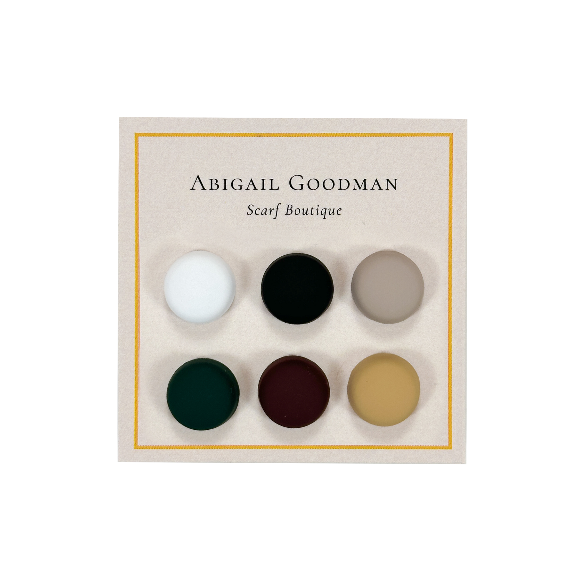 The Abigail 6 Piece Color Scarf Magnet Set