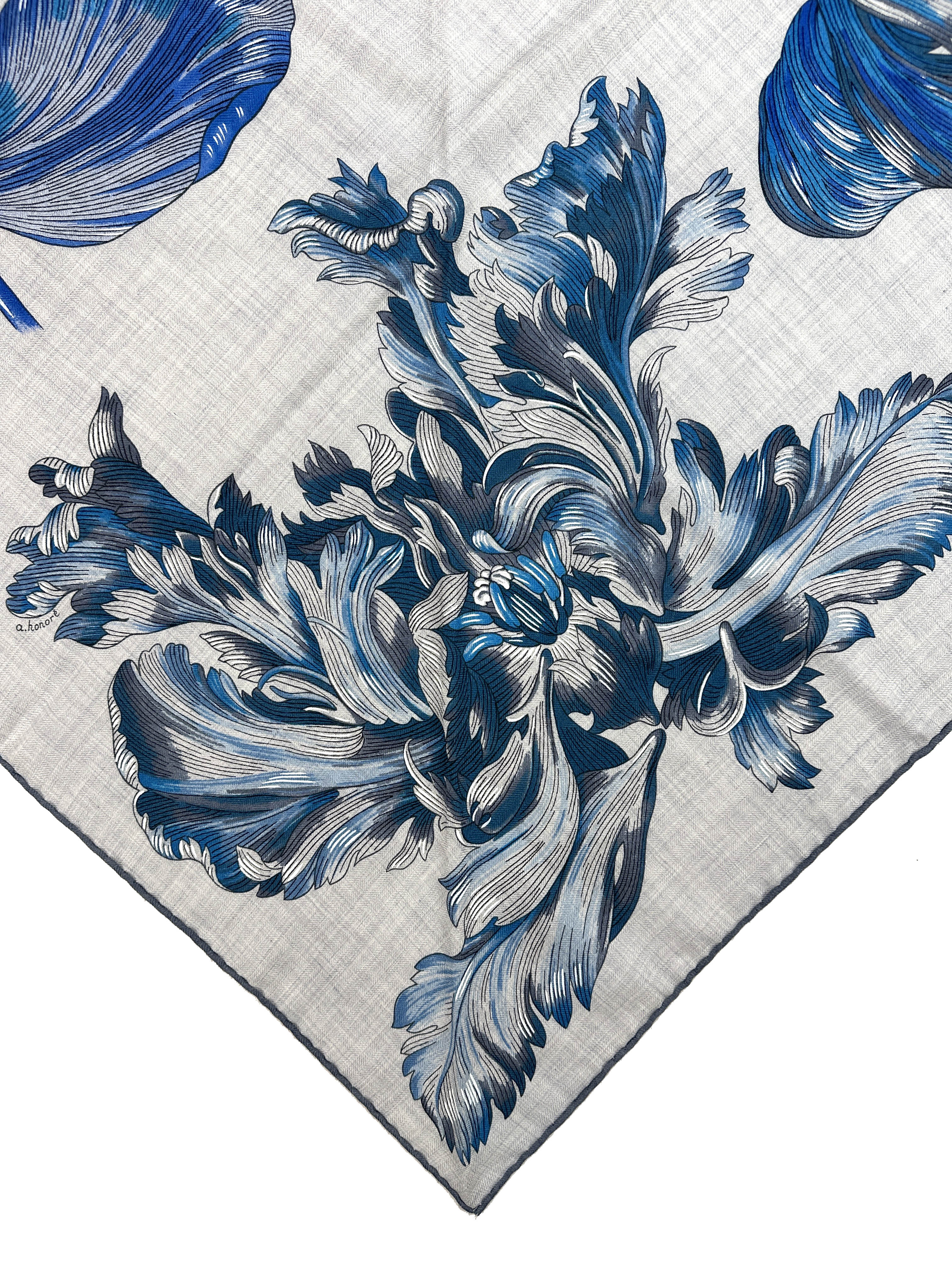 Hermès Tulipomaine Cashmere Silk Giant Triangle