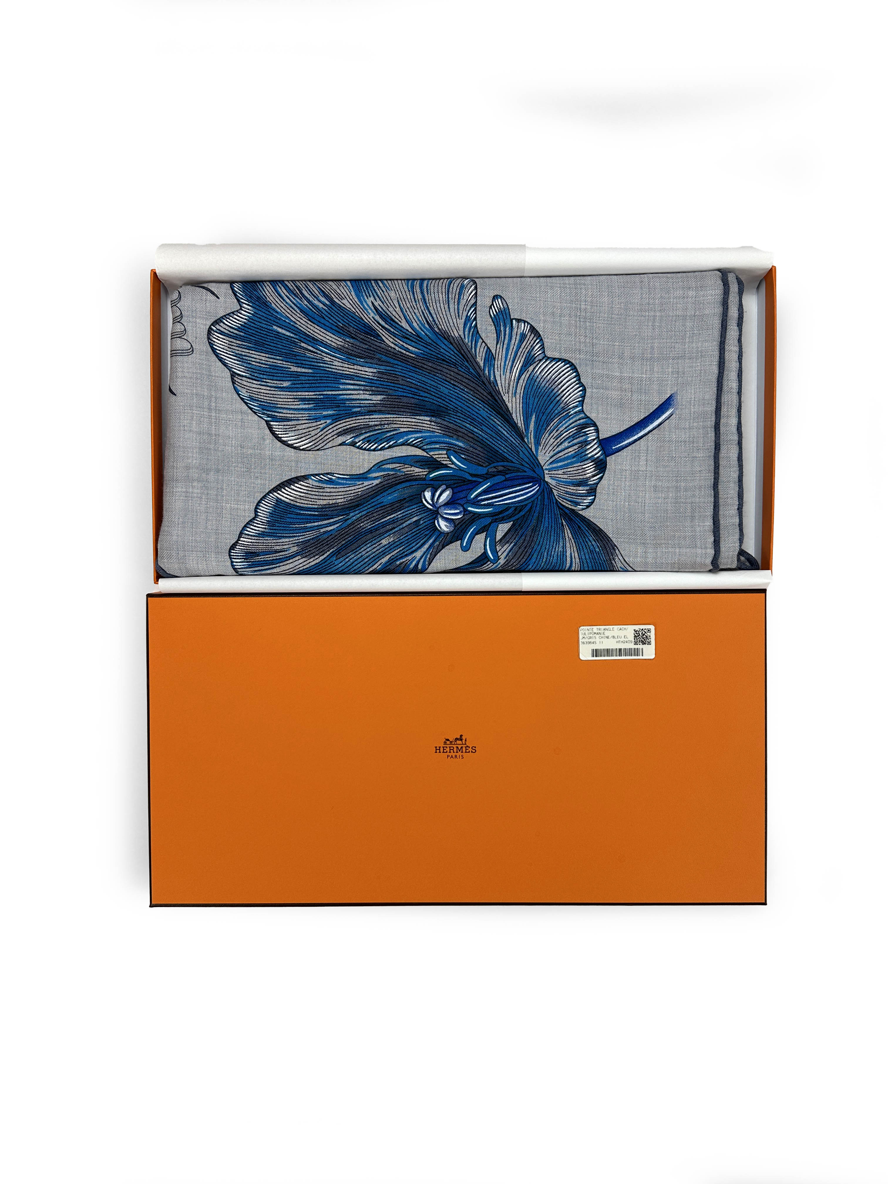 Hermès Tulipomaine Cashmere Silk Giant Triangle