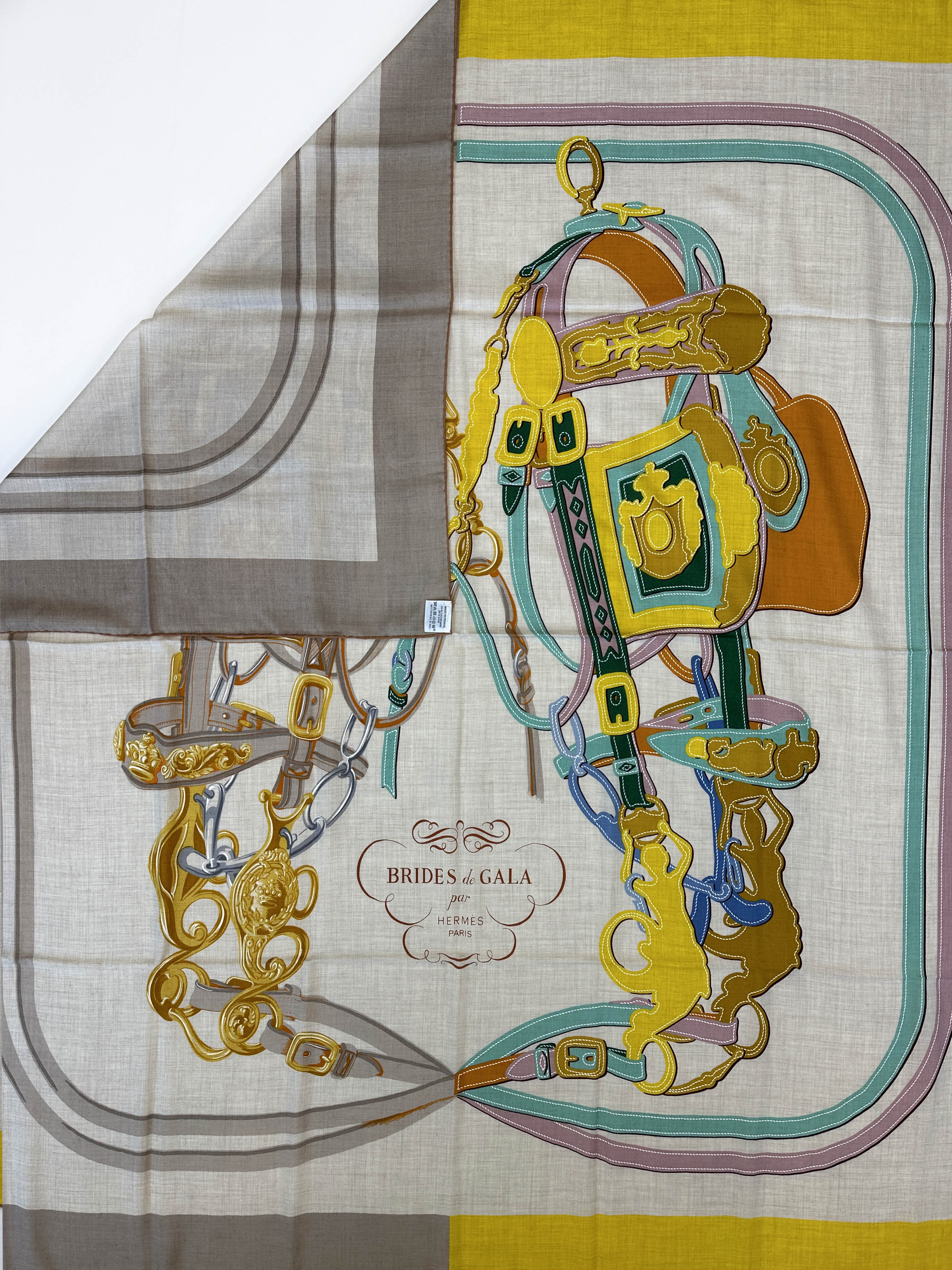 Hermès Brides de Gala Applique Cashmere Silk 140