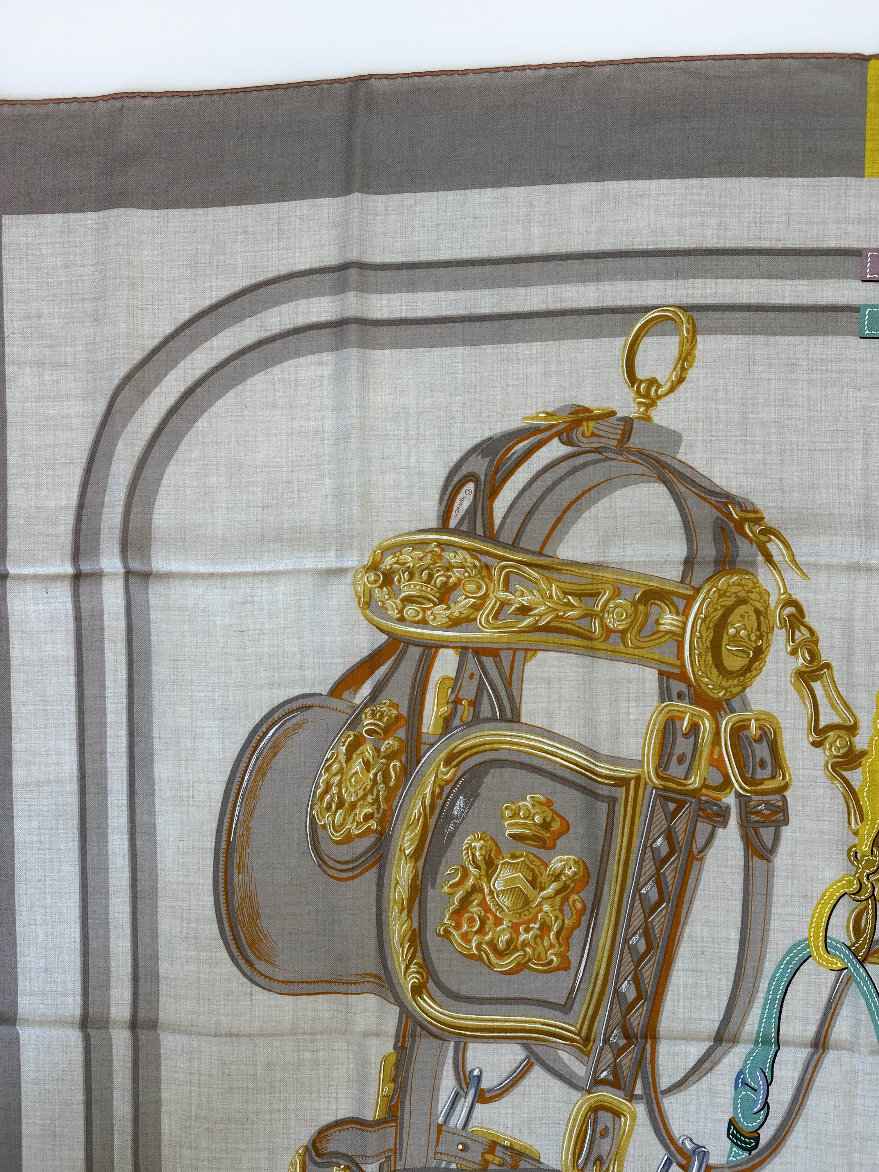 Hermès Brides de Gala Applique Cashmere Silk 140