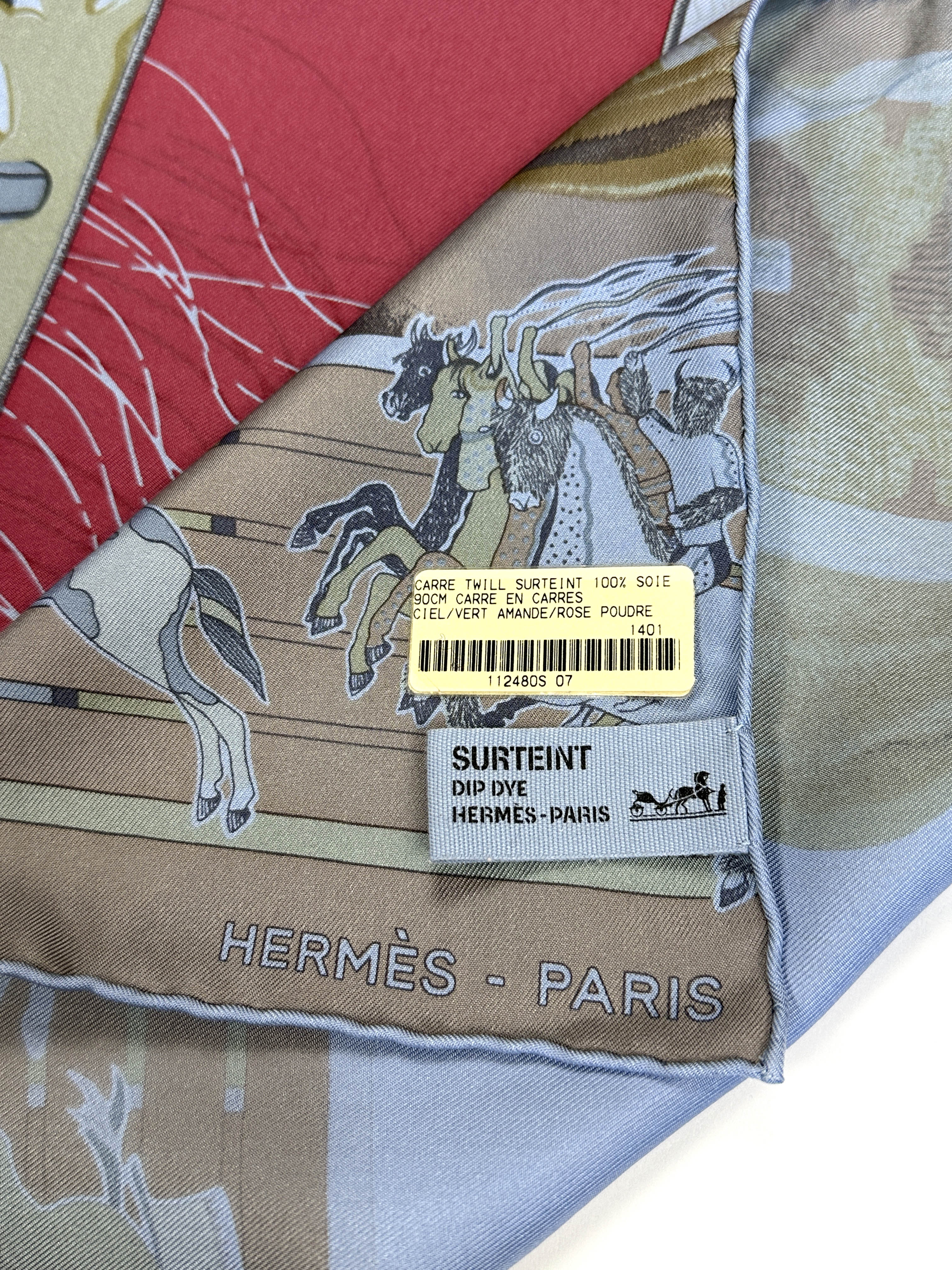 Hermès Carré en Carrés Dip Dye 90
