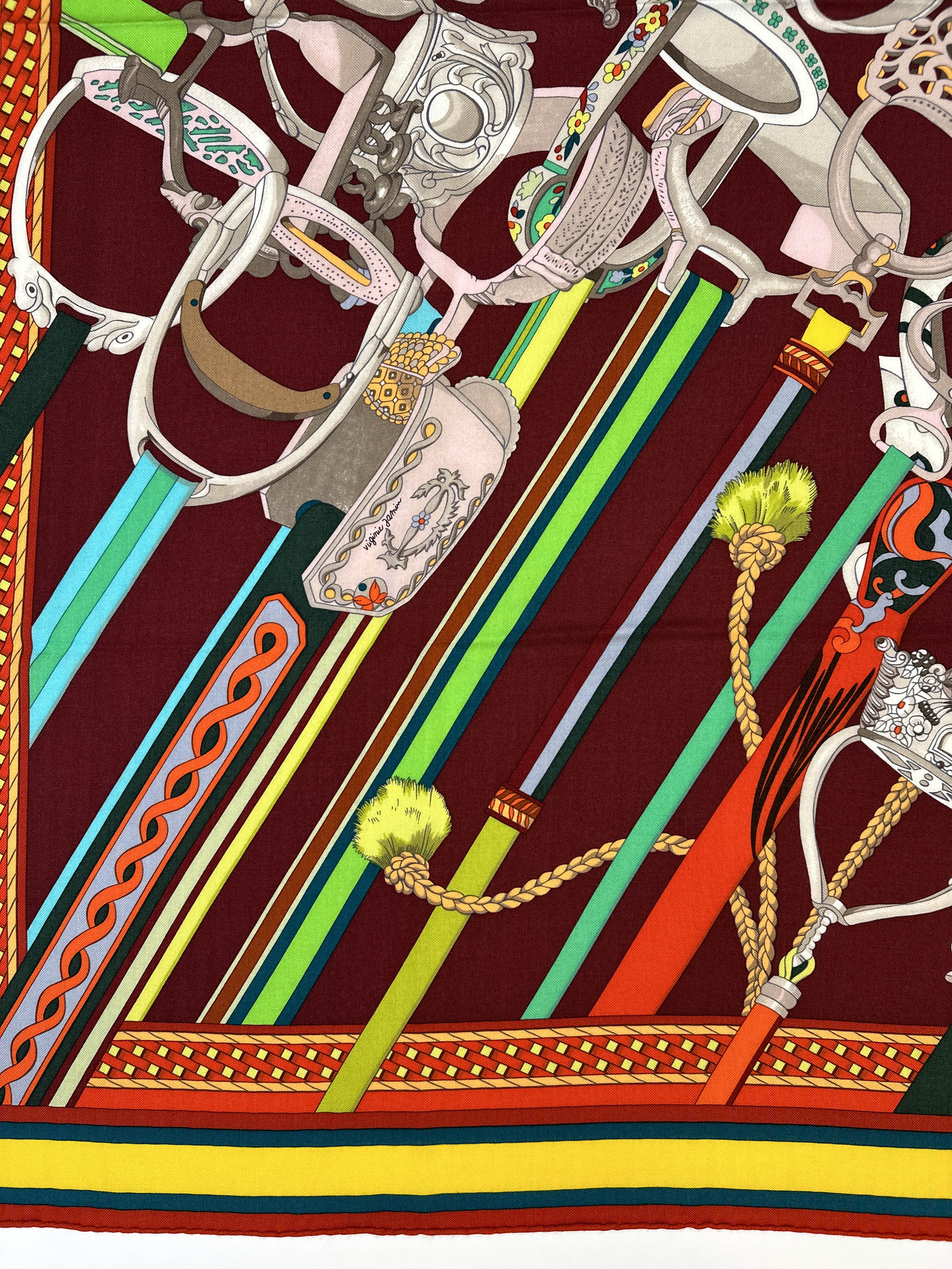 Hermès Concours d'étriers Cashmere Silk 140