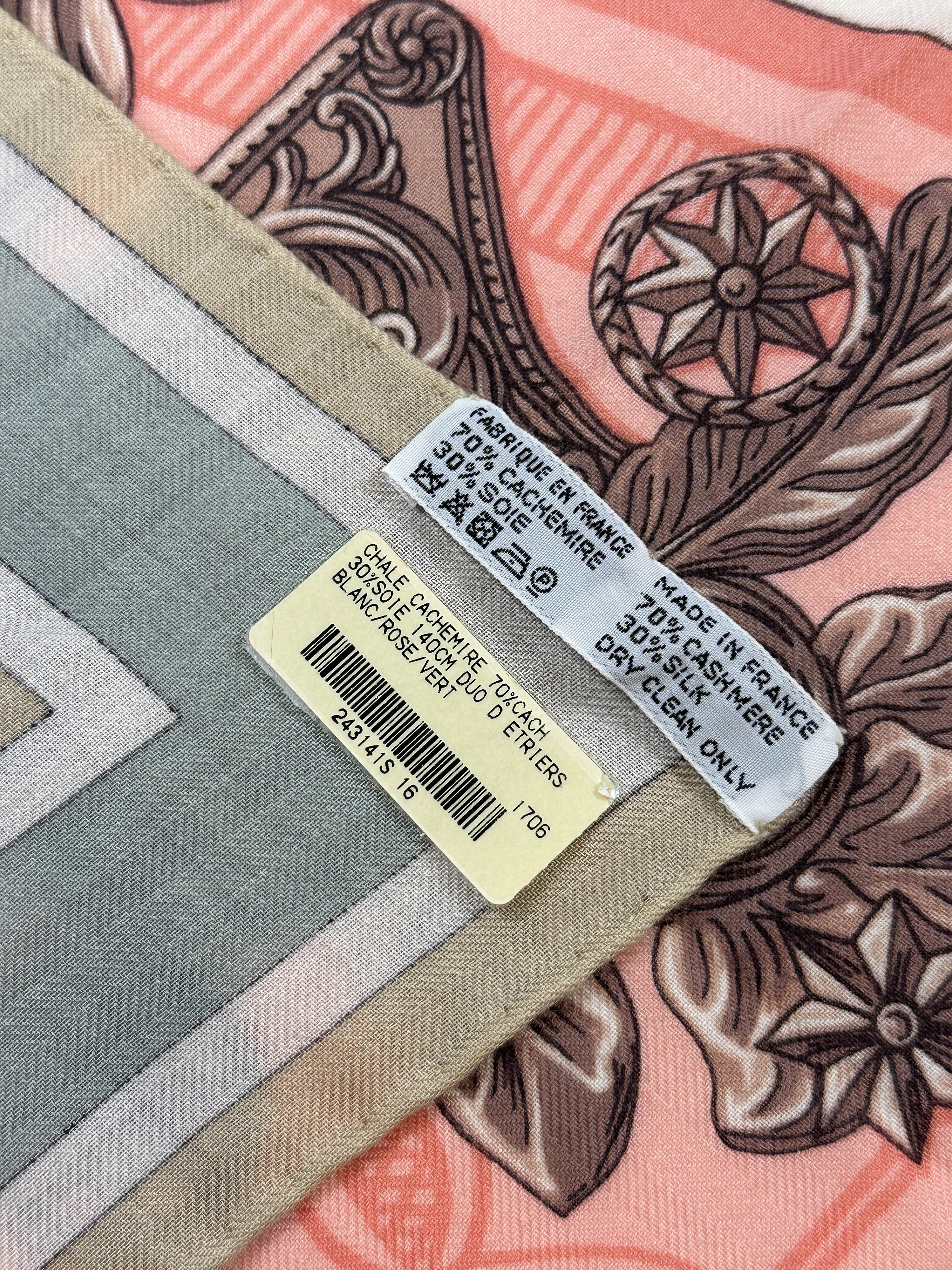 Hermès Duo d'Etriers Cashmere Silk 140