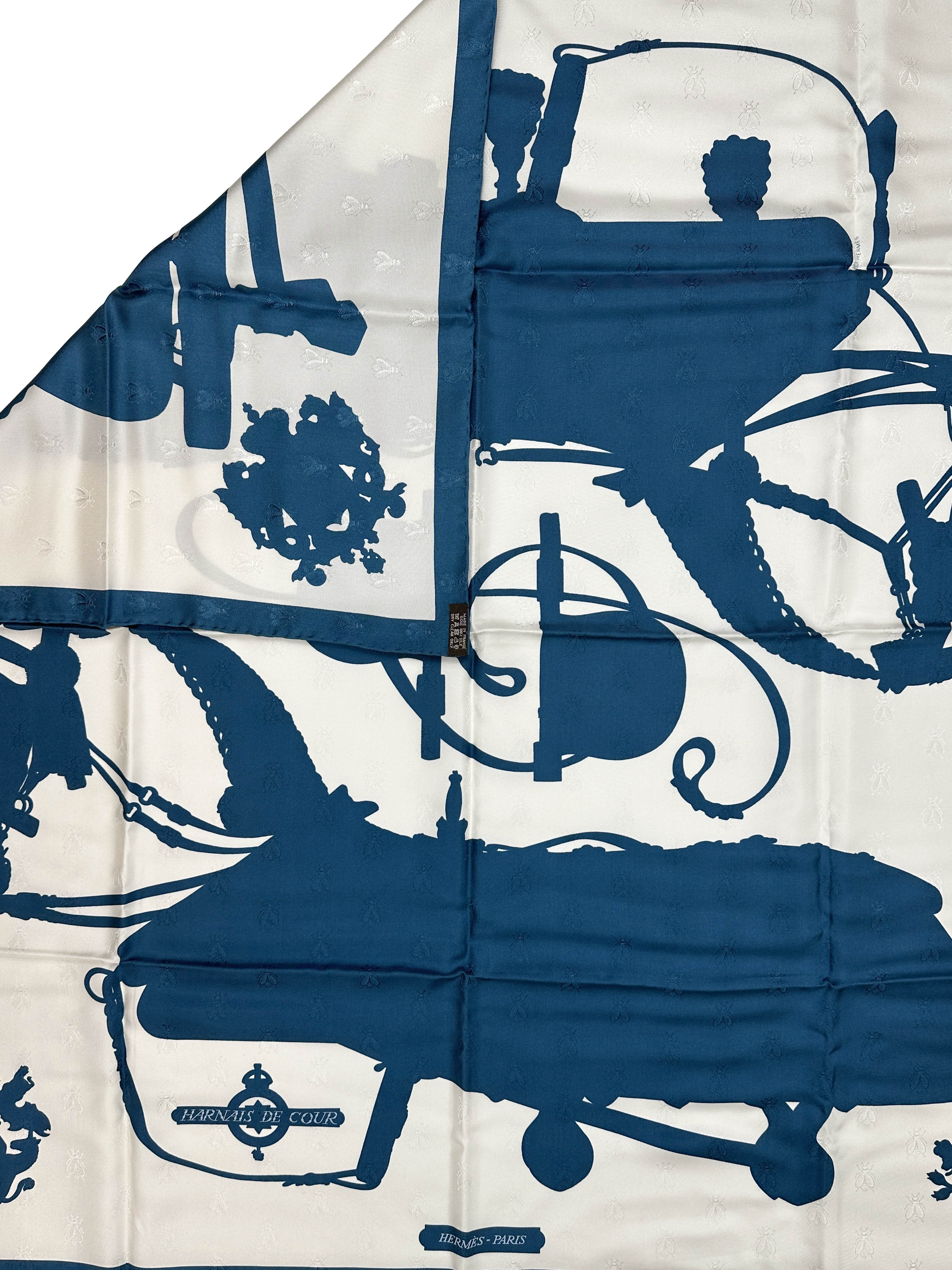 Hermès Harnais de Cour Tatouage Jacquard 90