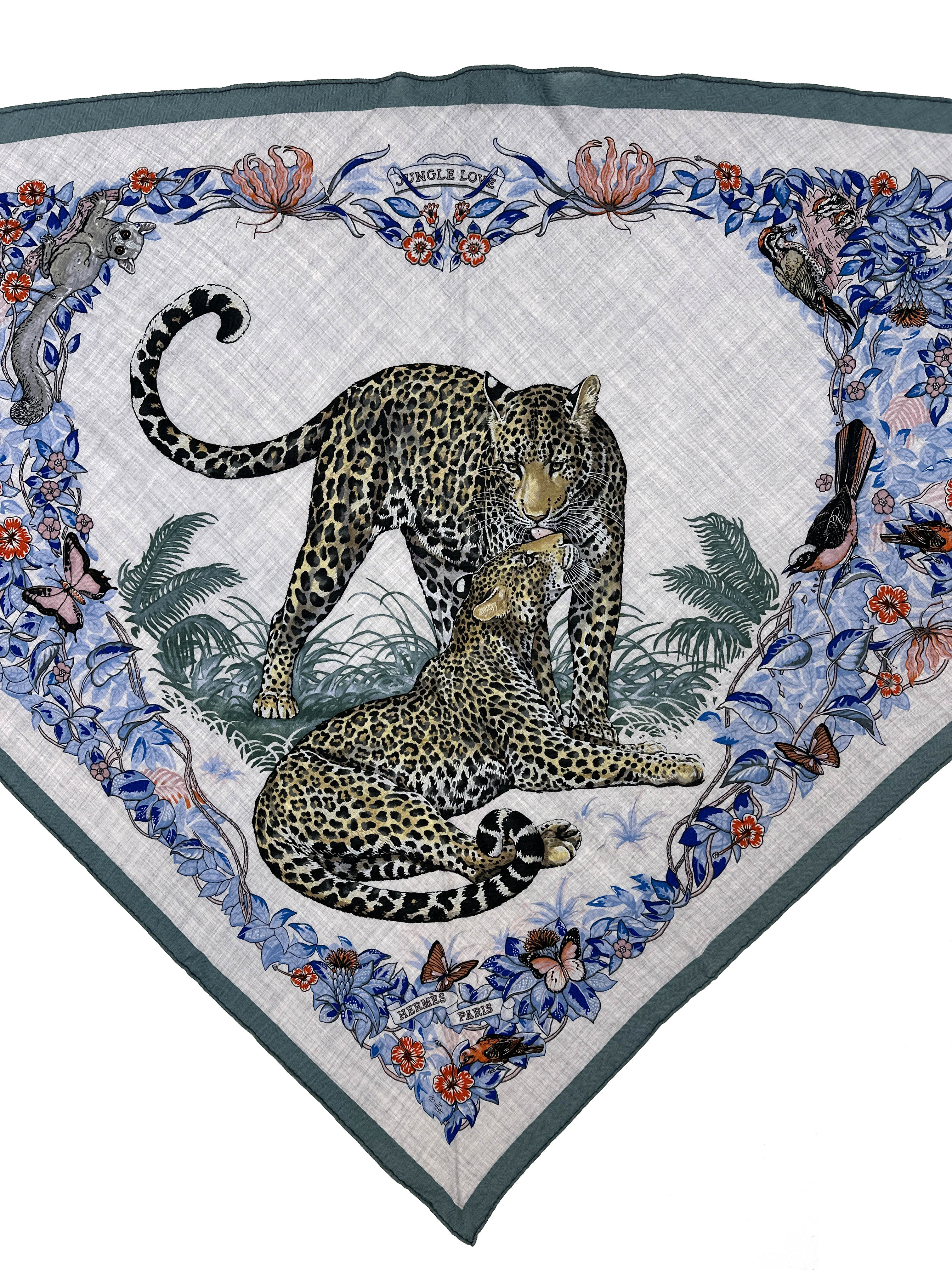 Hermès Jungle Love Cashmere Silk Giant Triangle