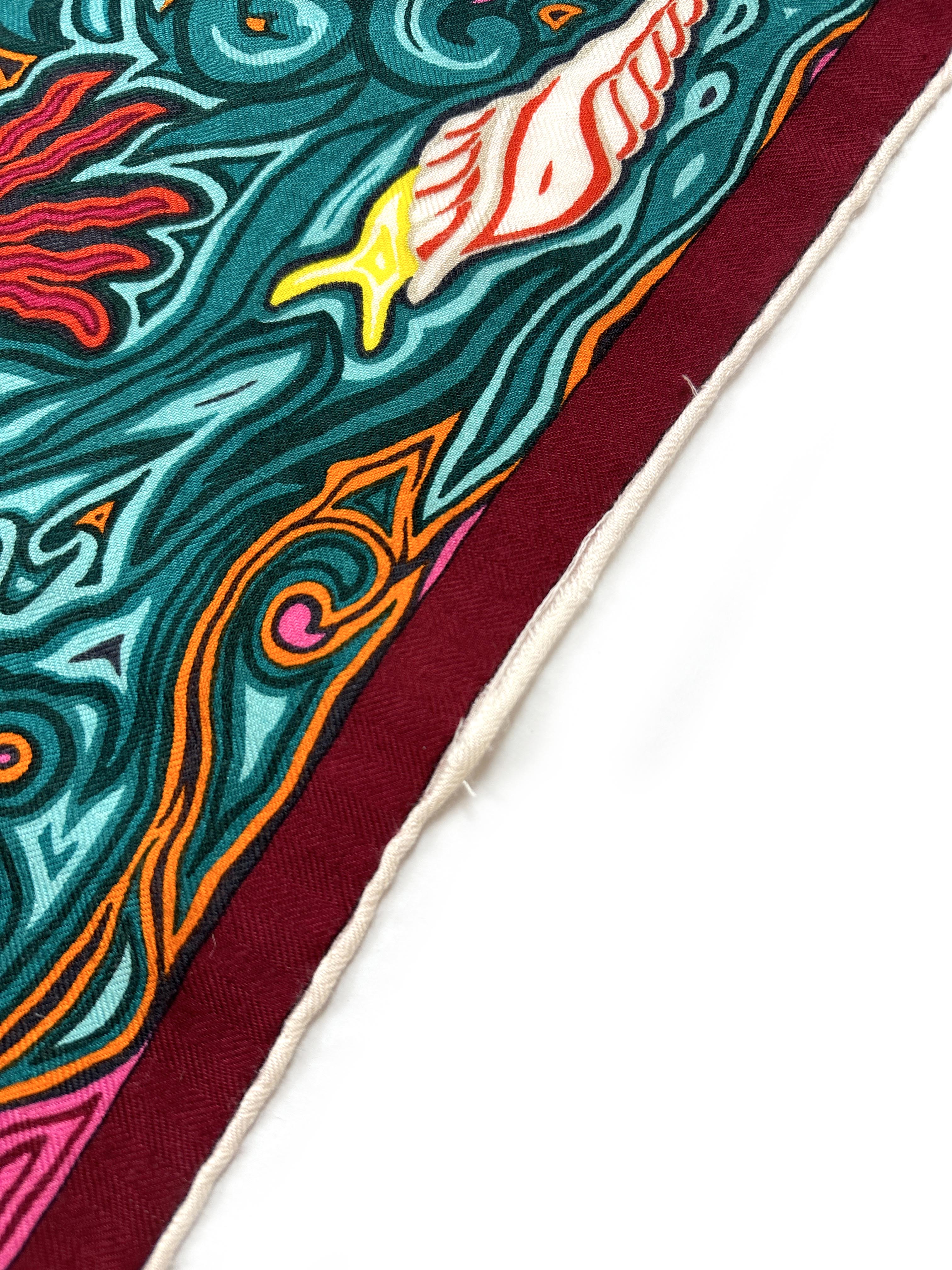 新品未使用　エルメス　L’arbre du vent　140センチ Hermès L'Arbre du Vent Cashmere Silk 140