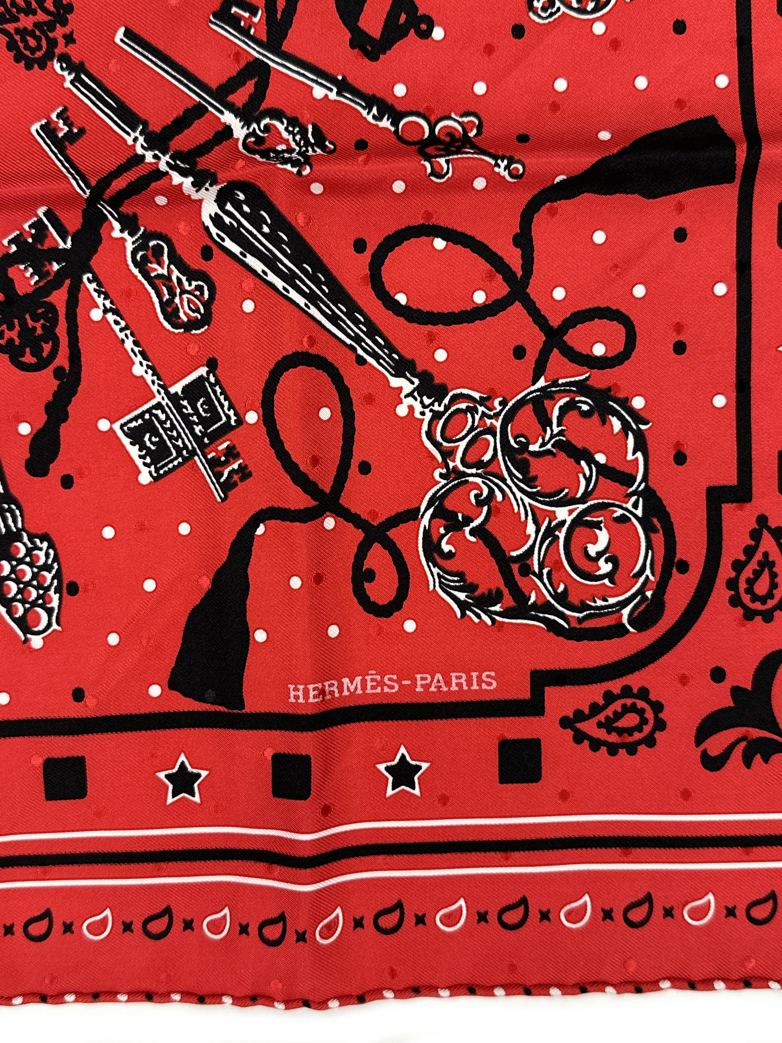 Hermès Les Cles Jacquard Bandana 55