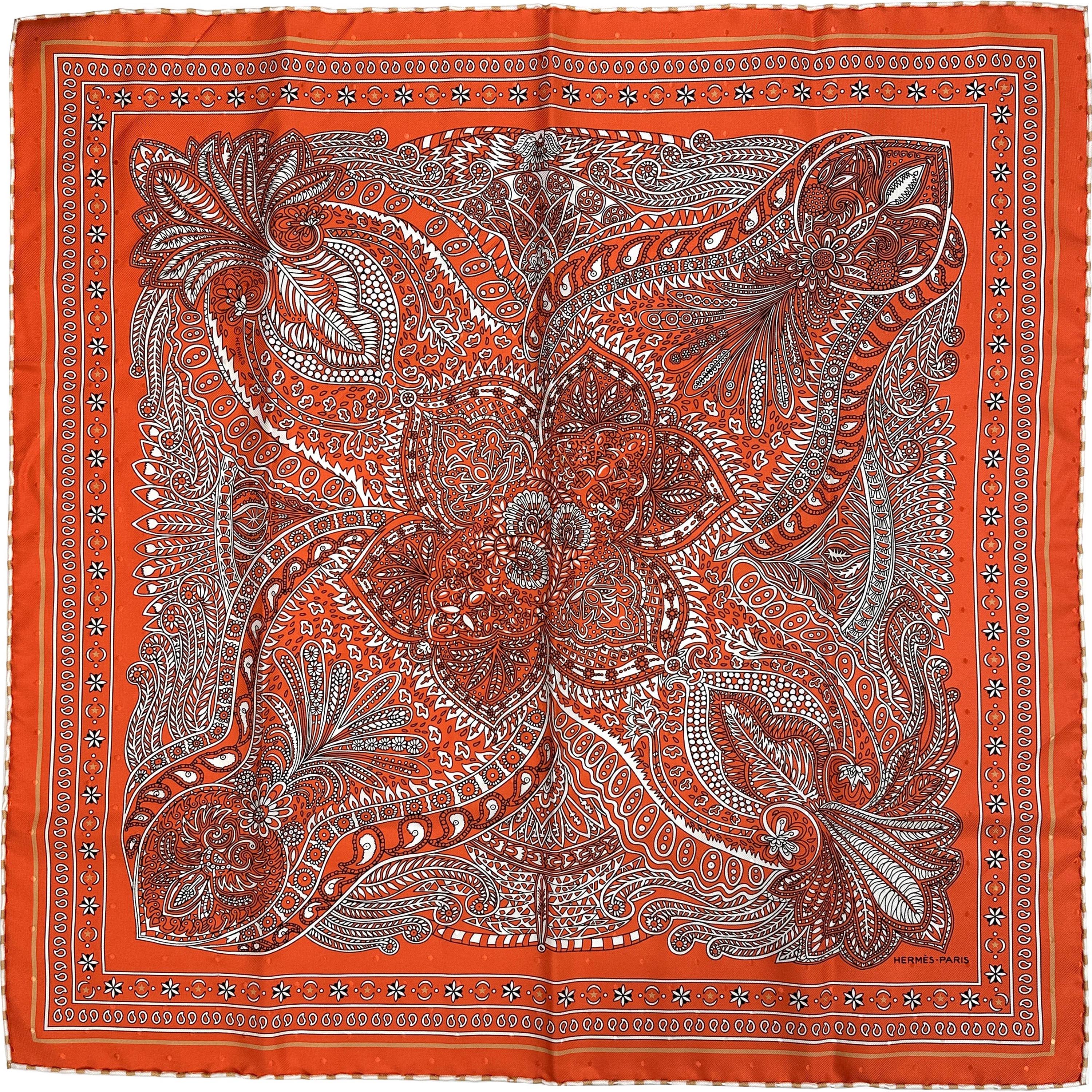Hermès Le Jardin de Maharani Bandana 55