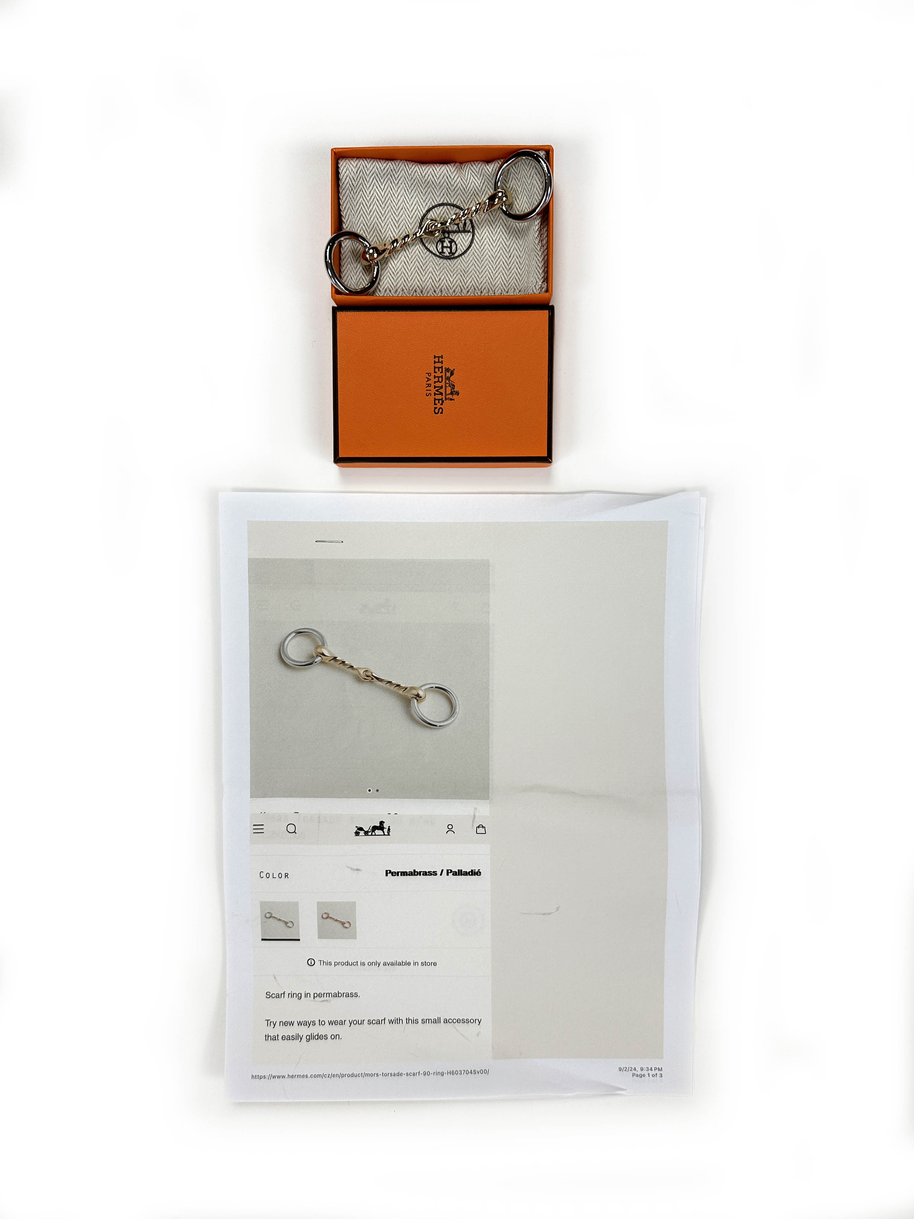 Hermès Mors Torsade Scarf Ring