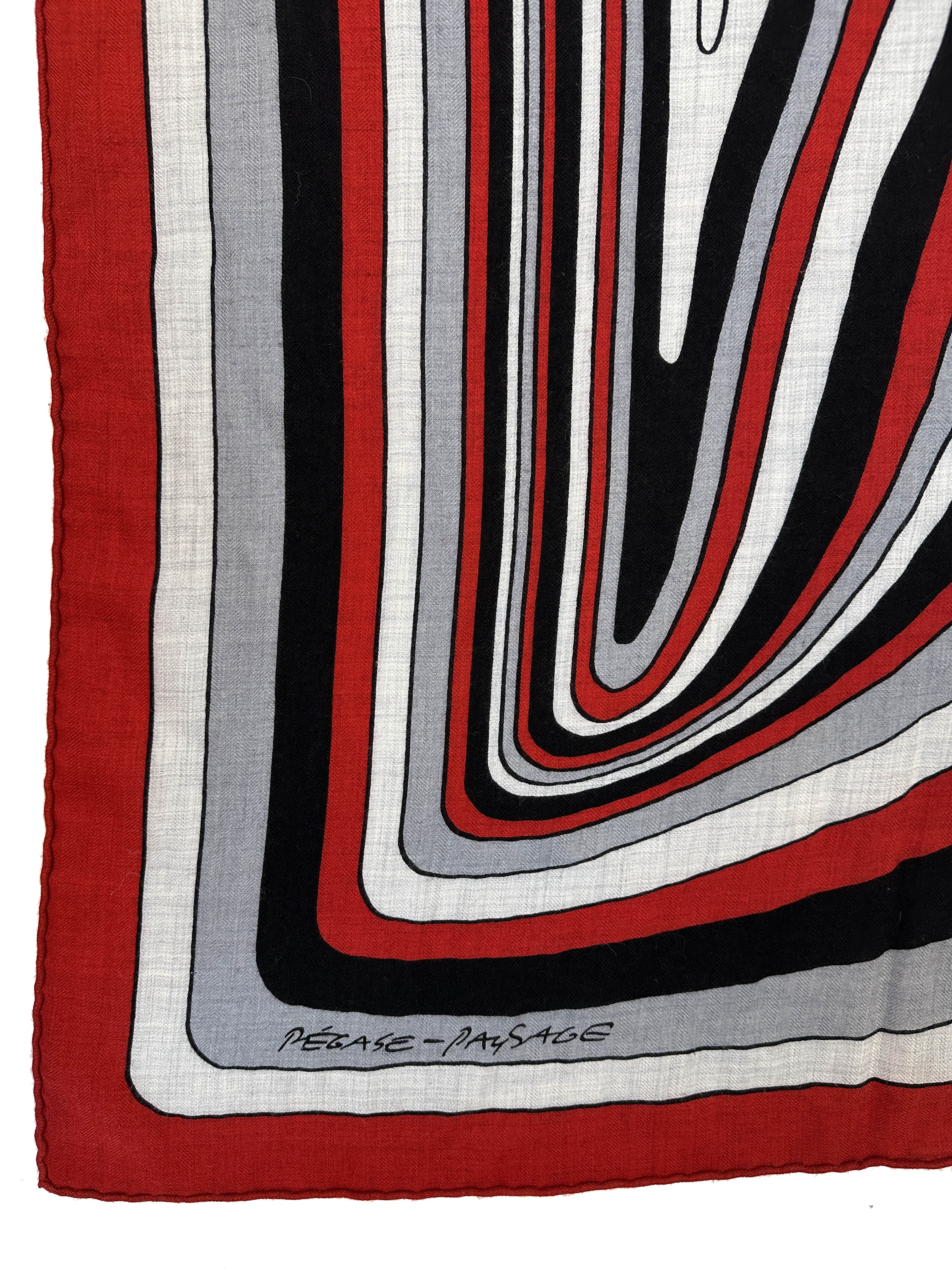 Hermès Pegase Paysage Cashmere Silk 140