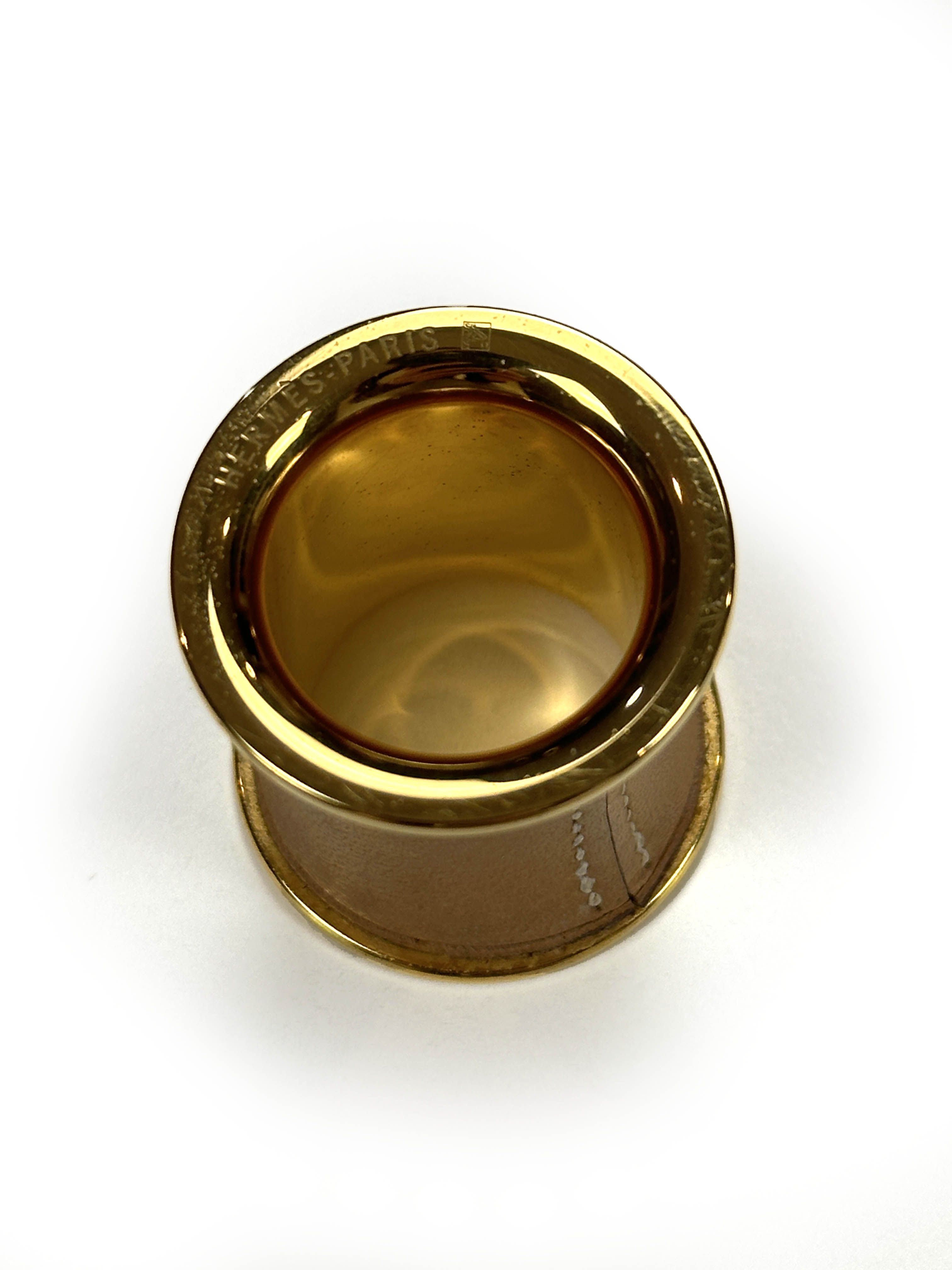 Hermès Leather Scarf Ring