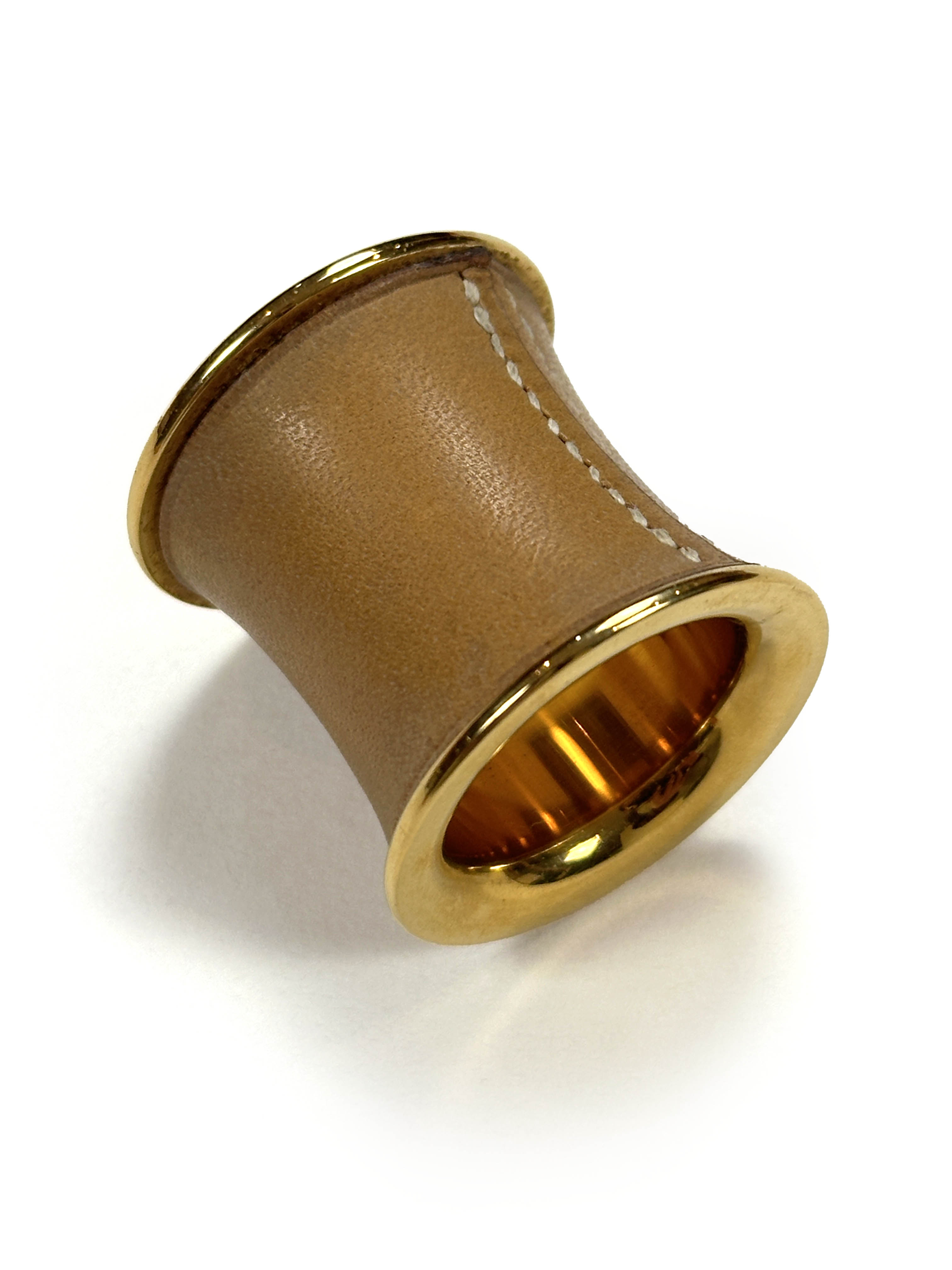 Hermès Leather Scarf Ring