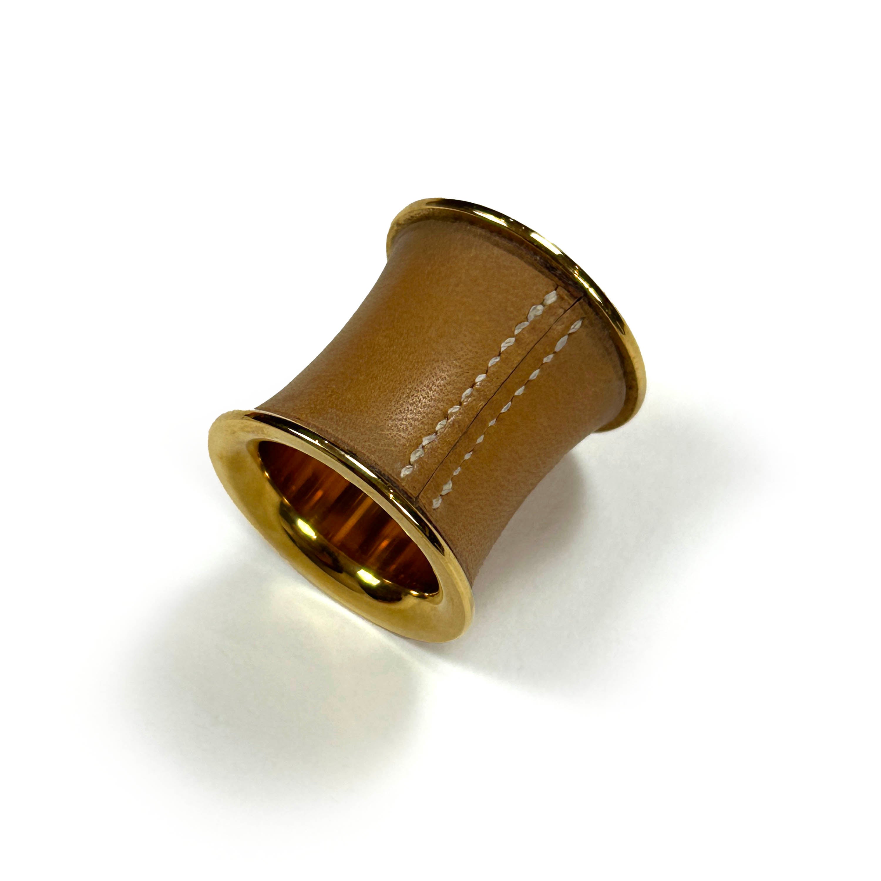 Hermès Leather Scarf Ring